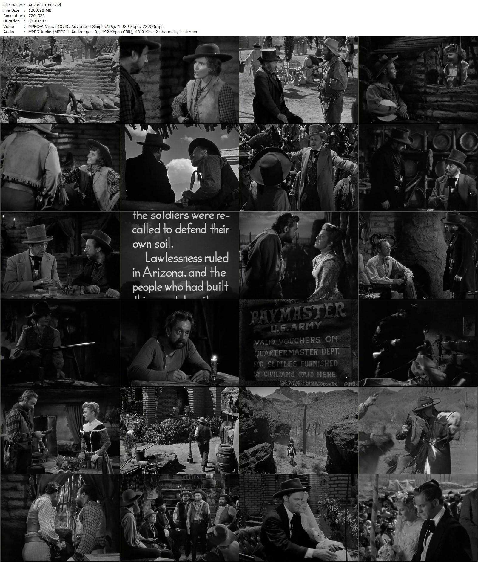 Arizona (1940) Wesley Ruggles, Jean Arthur, William Holden-poster