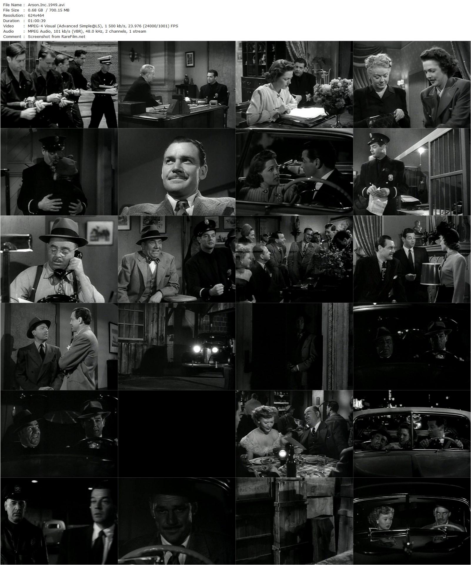 Arson, Inc. (1949) William Berke, Robert Lowery, Anne Gwynne, Edward Brophy-poster