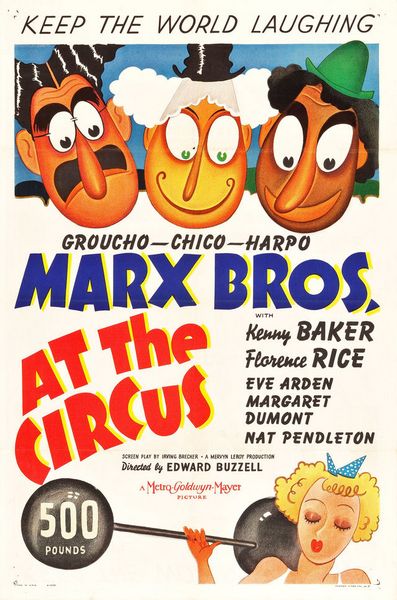 At the Circus (1939) Edward Buzzell, Groucho Marx, Chico Marx, Harpo Marx