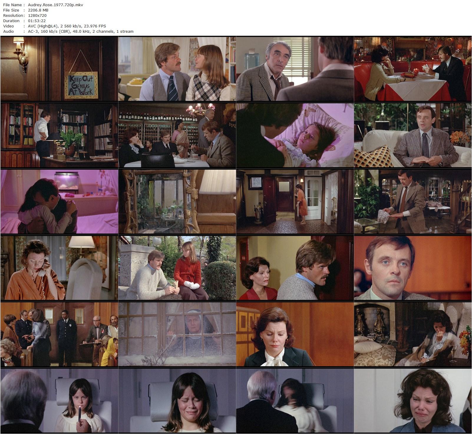 Audrey Rose (1977) Robert Wise, Anthony Hopkins, Marsha Mason, John Beck-poster