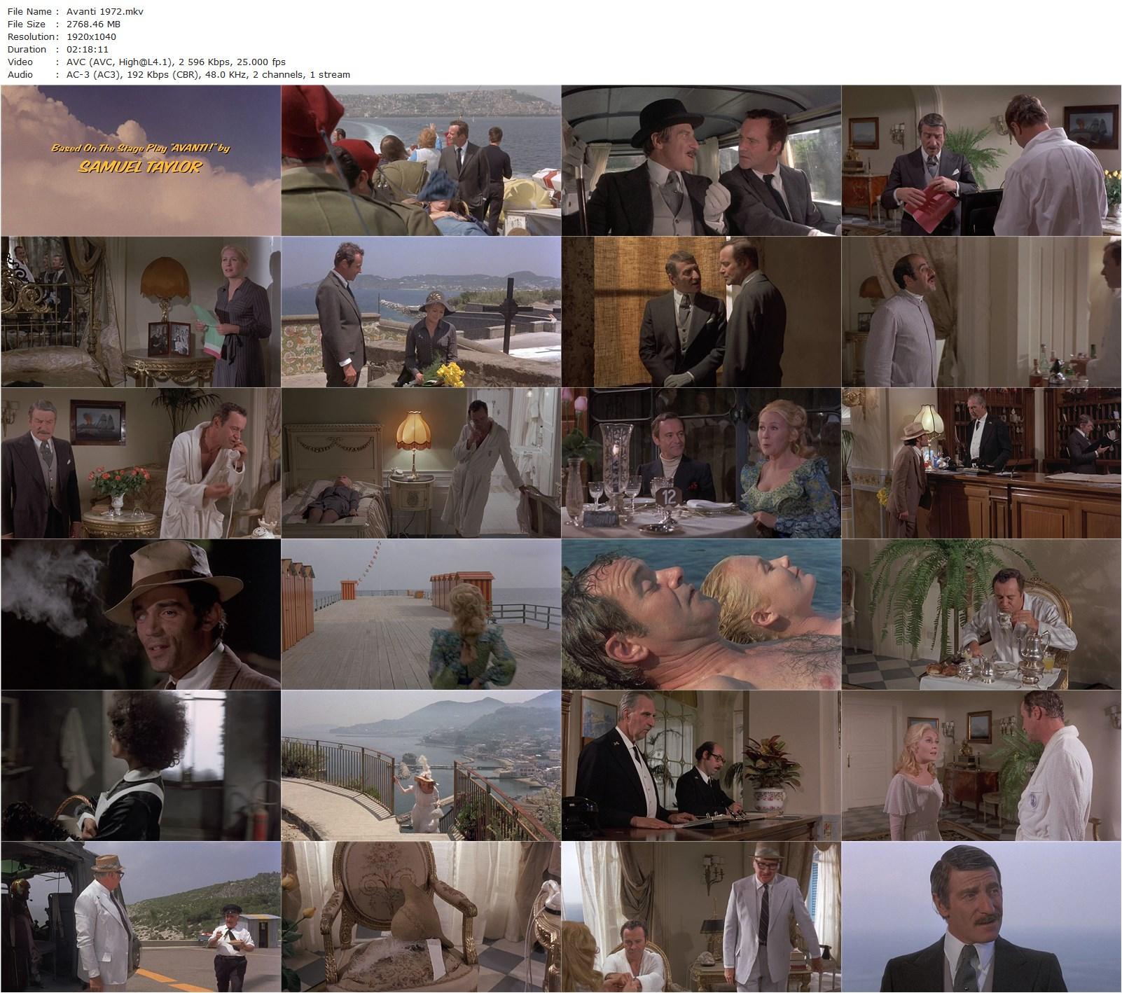 Avanti! (1972) Billy Wilder, Jack Lemmon, Juliet Mills, Clive Revill-poster