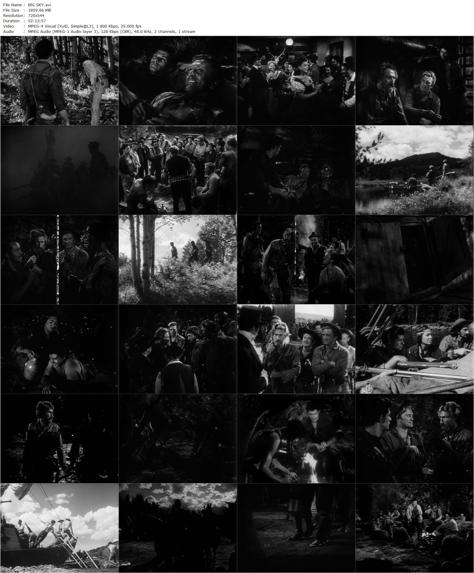 The Big Sky (1952) Howard Hawks, Kirk Douglas, Dewey Martin, Elizabeth Threatt-poster