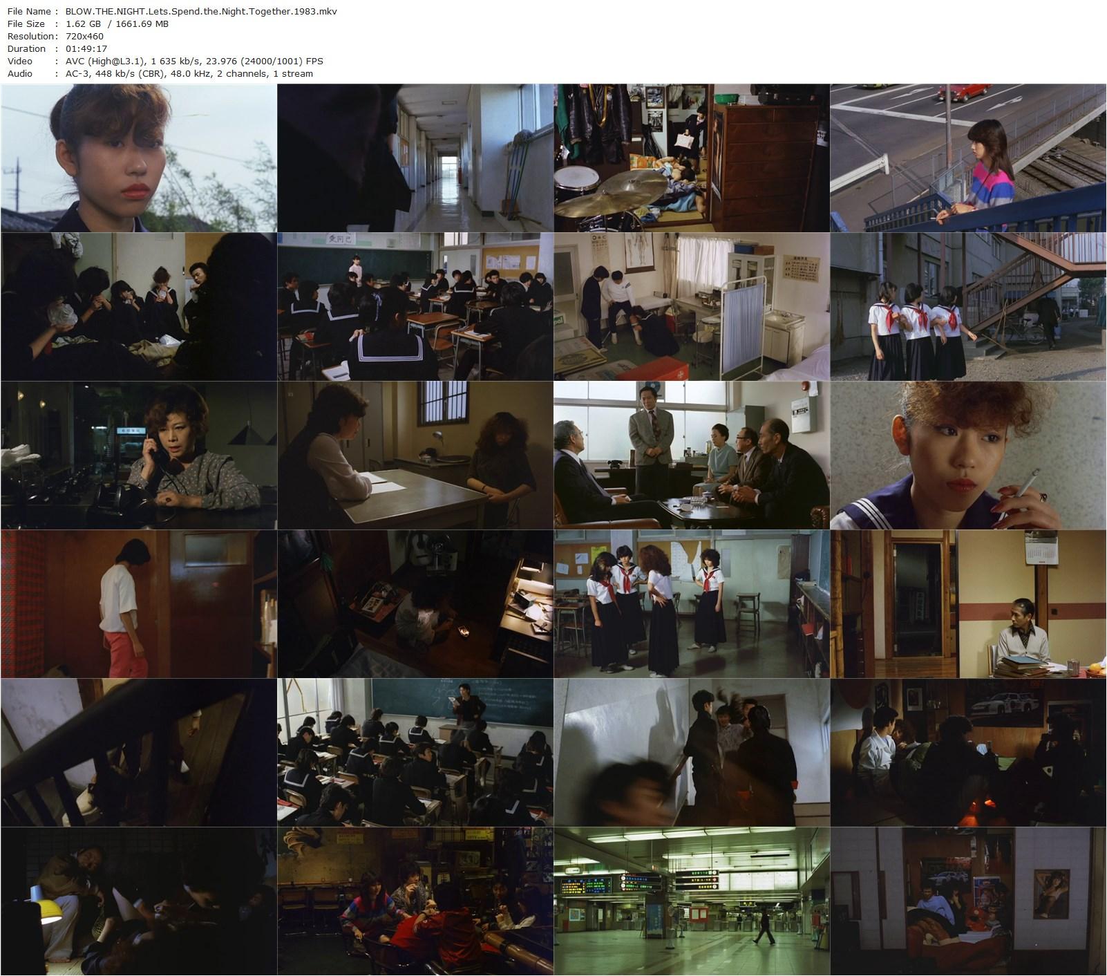 ‘Blow the Night!’ Yoru o buttobase (1983) Chûsei Sone, Yuka Komatsu, Shûichirô Moriyama, Moeko Ezawa-poster