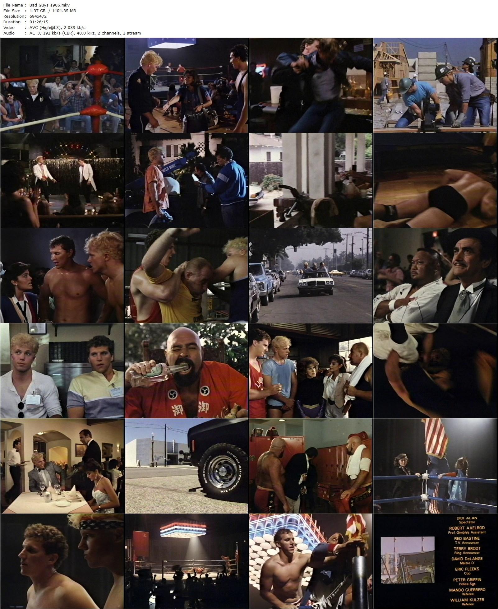 Bad Guys (1986) Joel Silberg, Adam Baldwin, Mike Jolly, Michelle Nicastro-poster