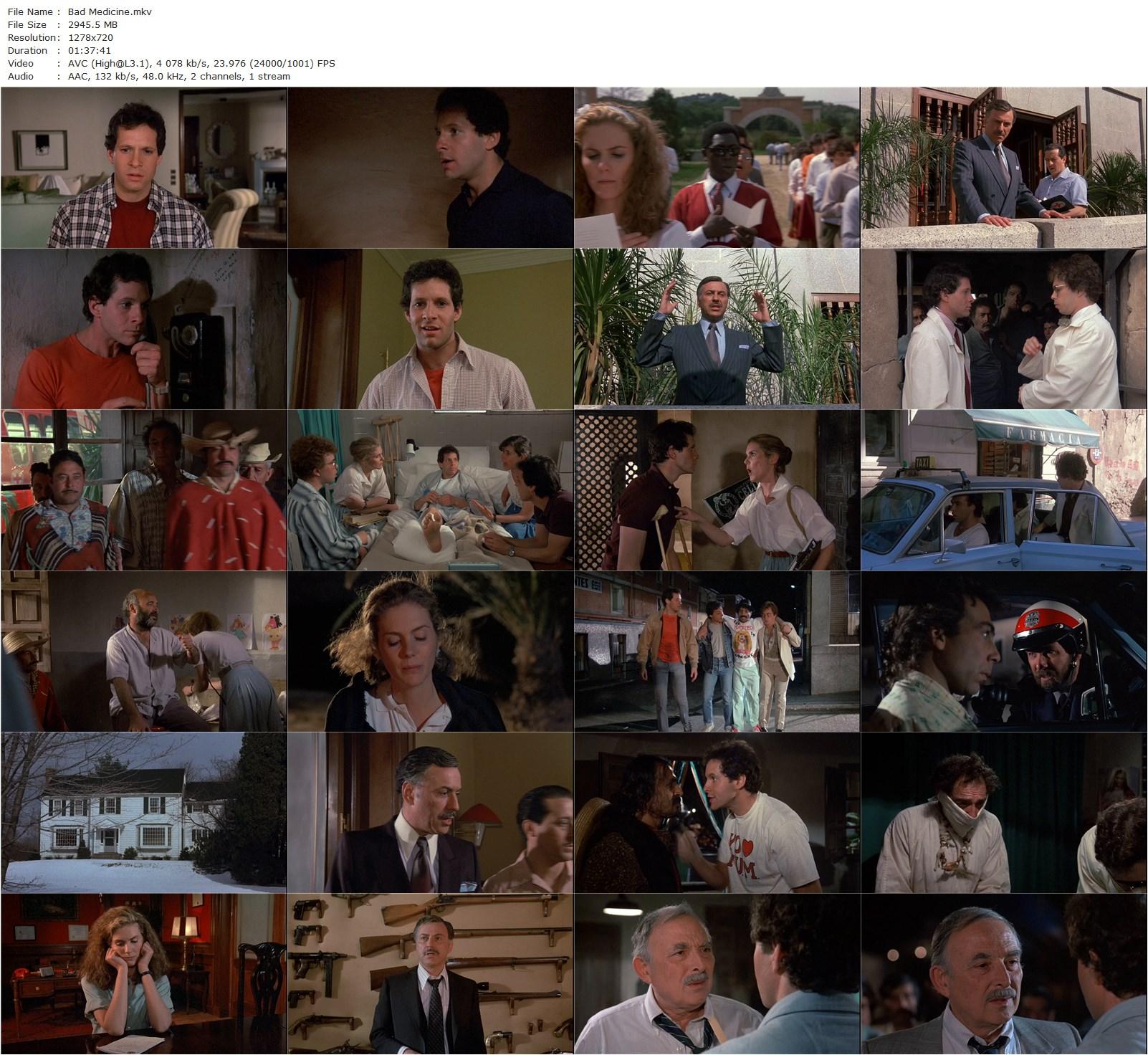 Bad Medicine (1985) Harvey Miller, Steve Guttenberg, Alan Arkin, Julie Hagerty-poster