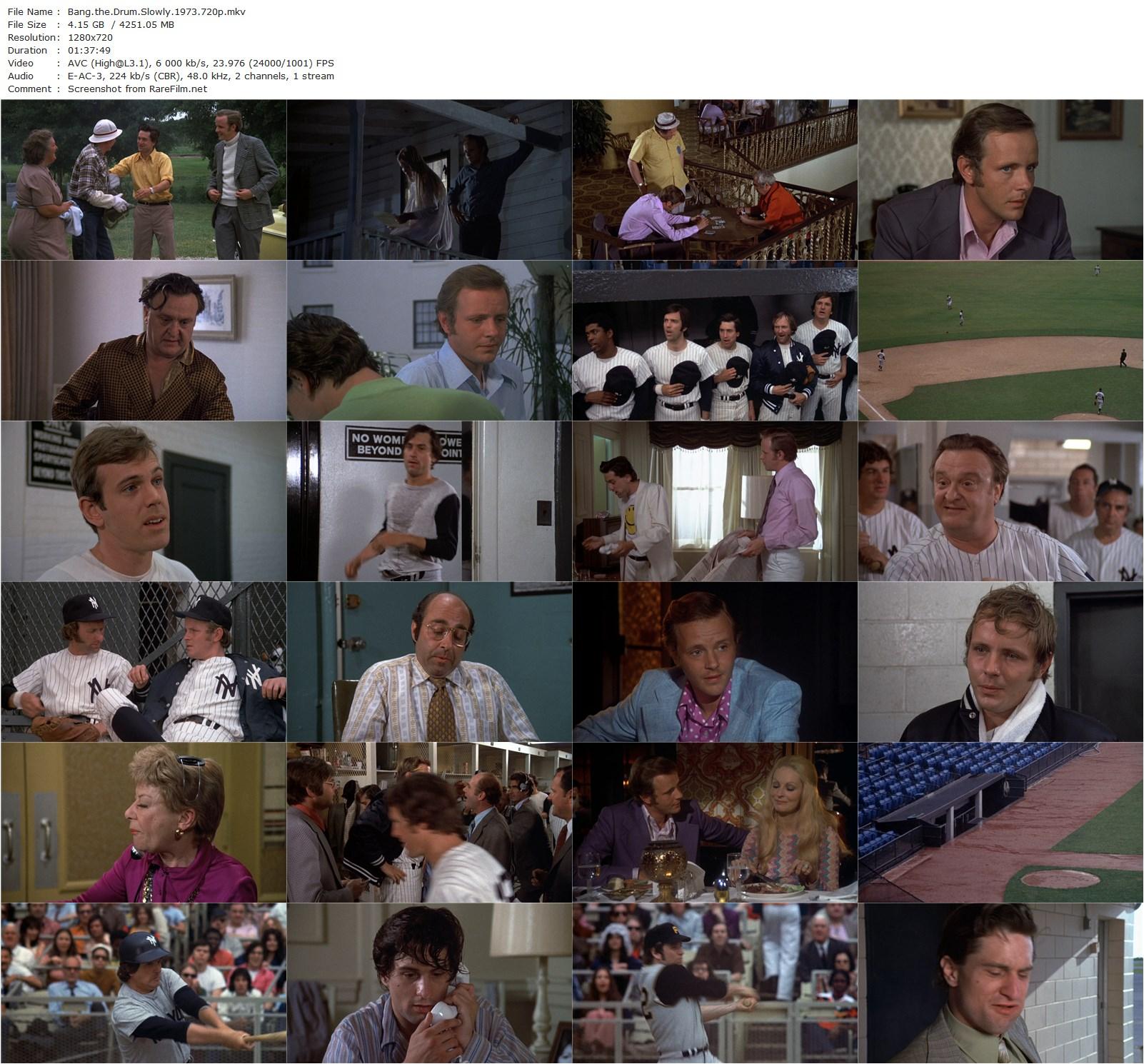 Bang the Drum Slowly (1973) John D. Hancock, Michael Moriarty, Robert De Niro, Vincent Gardenia-poster