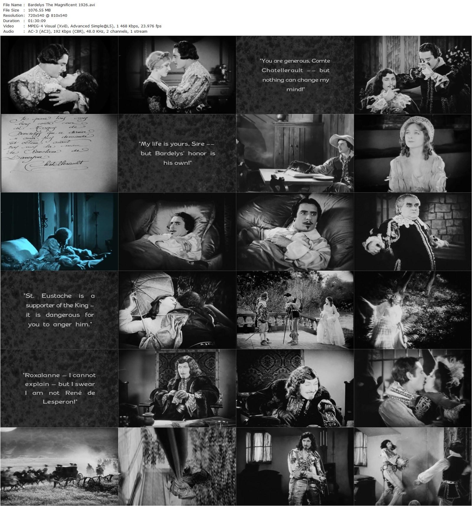 Bardelys the Magnificent (1926) King Vidor, John Gilbert, Eleanor Boardman, Roy D’Arcy-poster