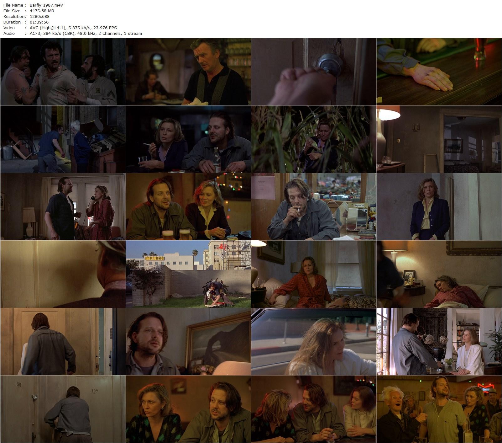 Barfly (1987) Barbet Schroeder, Mickey Rourke, Faye Dunaway, Alice Krige-poster