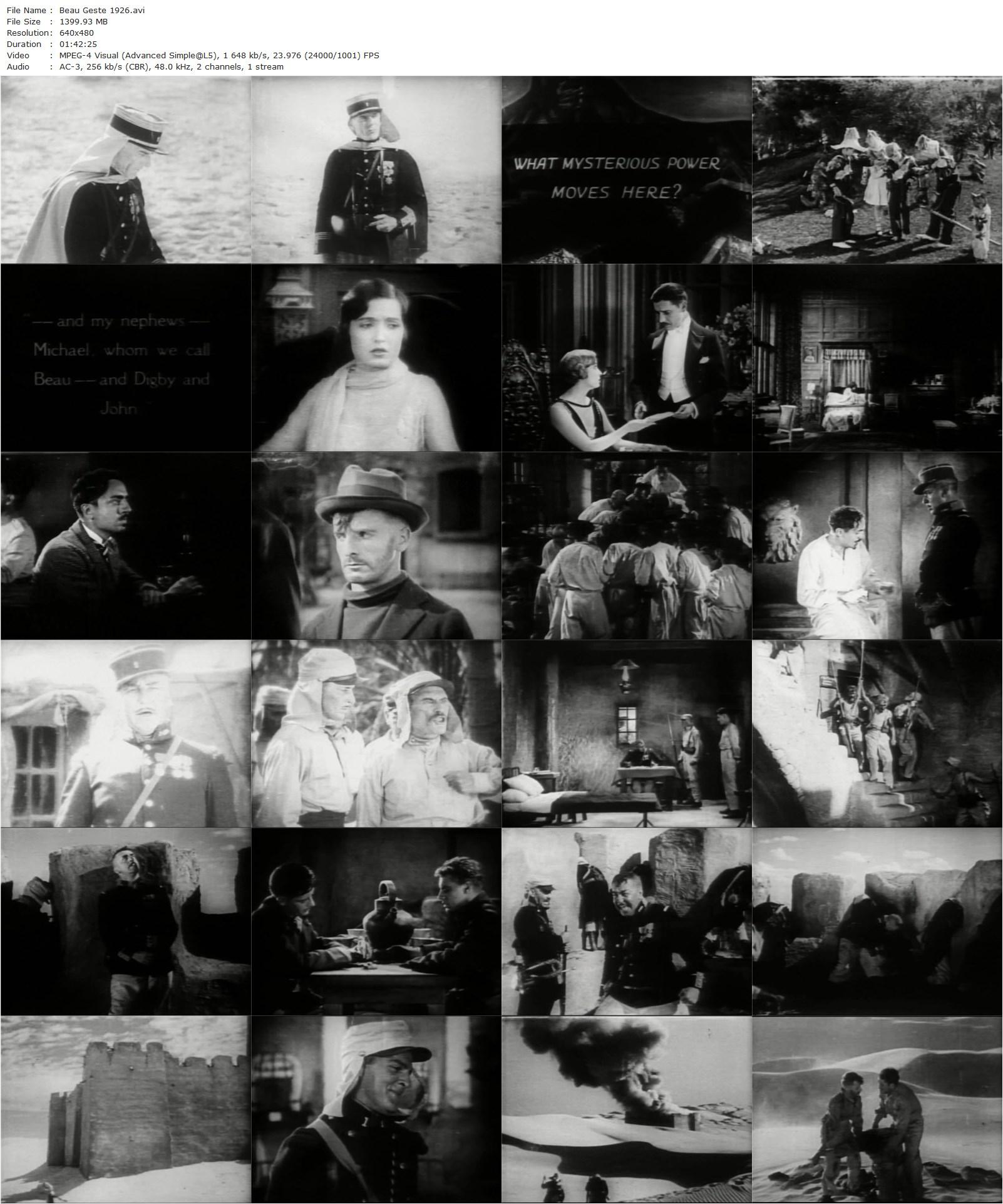 Beau Geste (1926) Herbert Brenon, Ronald Colman, Neil Hamilton, Ralph Forbes-poster