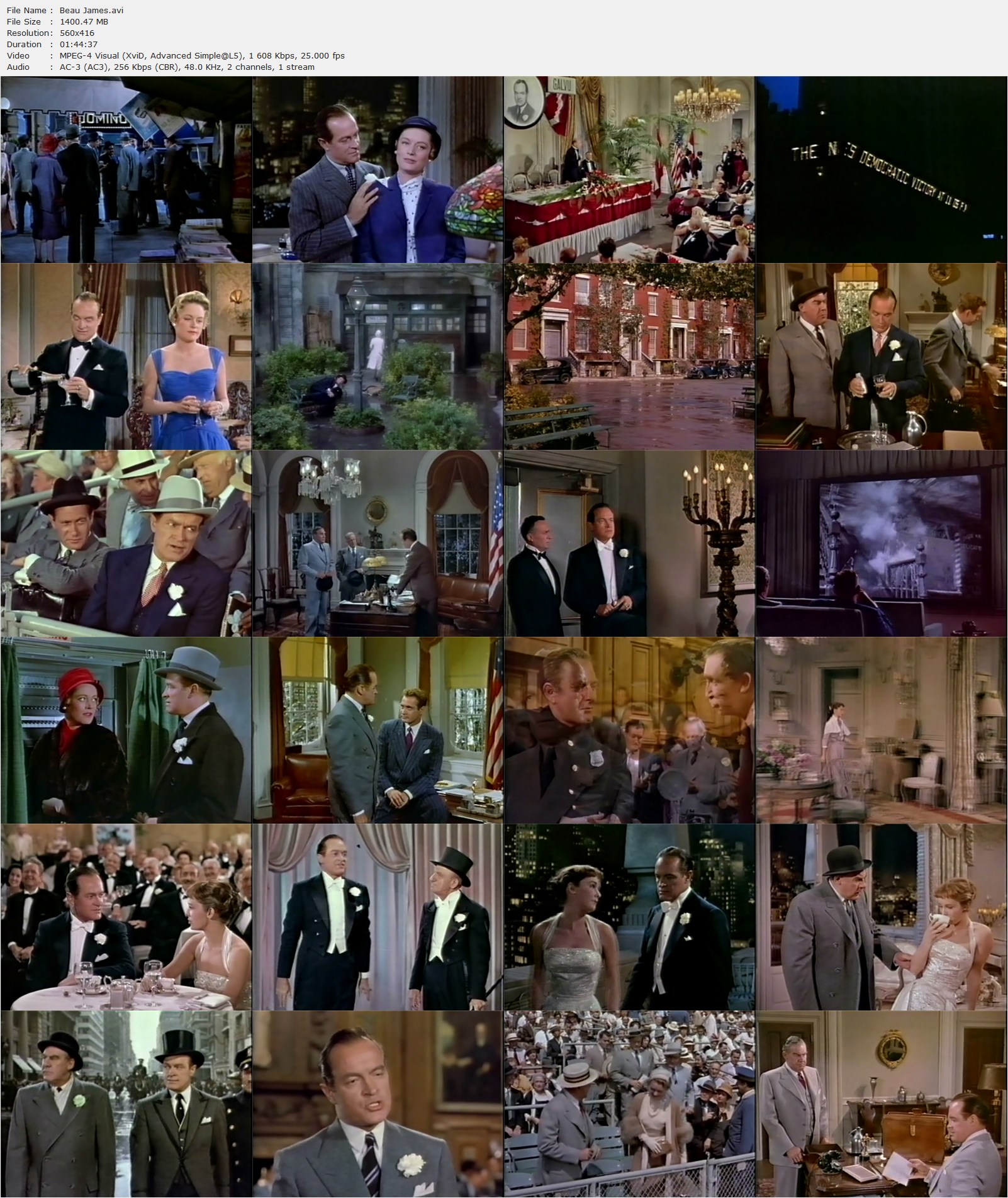 Beau James (1957)-poster