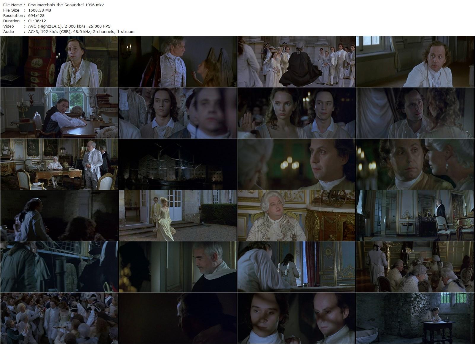 Beaumarchais the Scoundrel AKA Beaumarchais l’insolent (1996) Édouard Molinaro, Fabrice Luchini, Sandrine Kiberlain, Manuel Blanc, Michel Aumont-poster