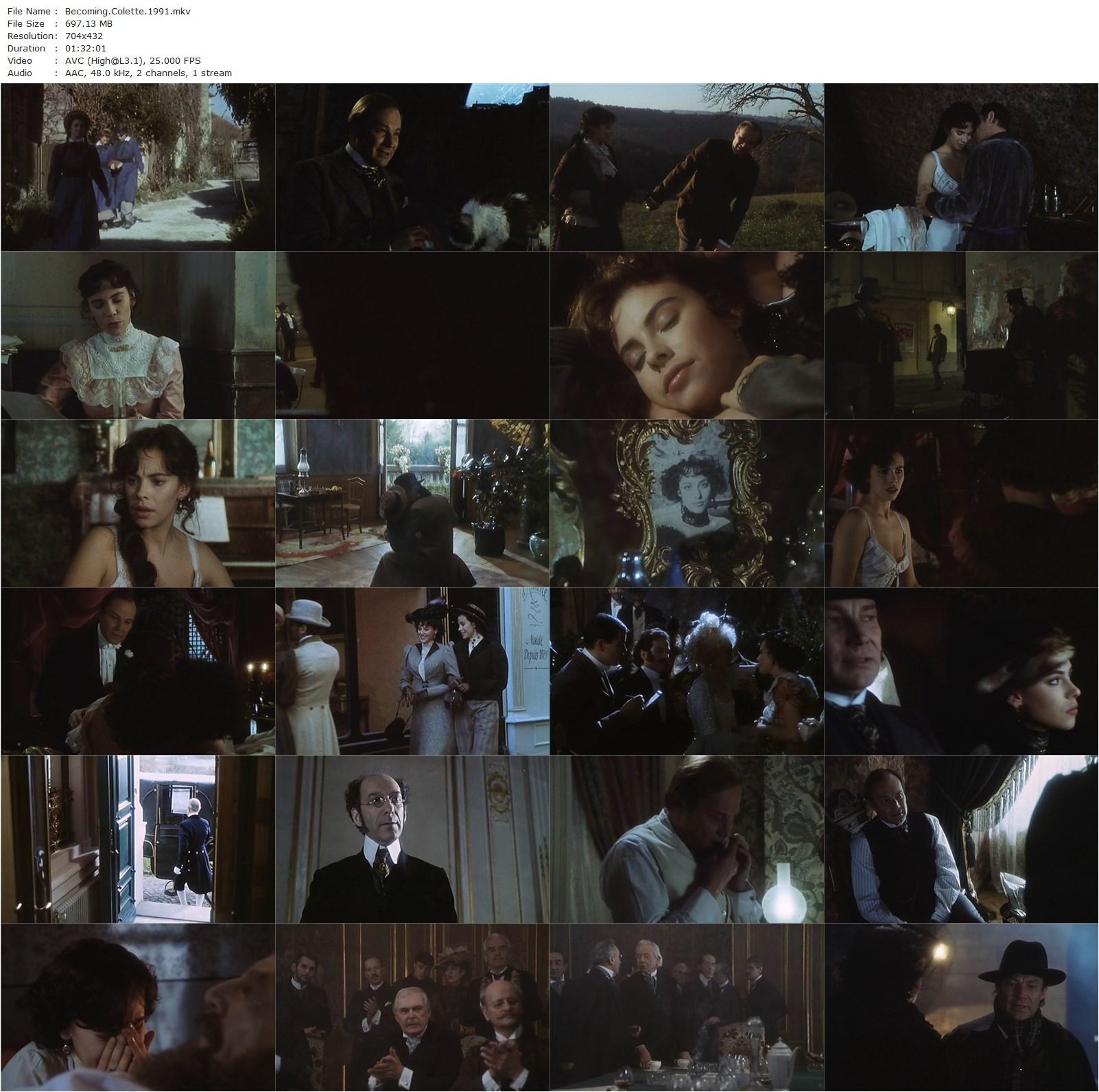 Becoming Colette (1991) Danny Huston, Klaus Maria Brandauer, Mathilda May, Virginia Madsen-poster