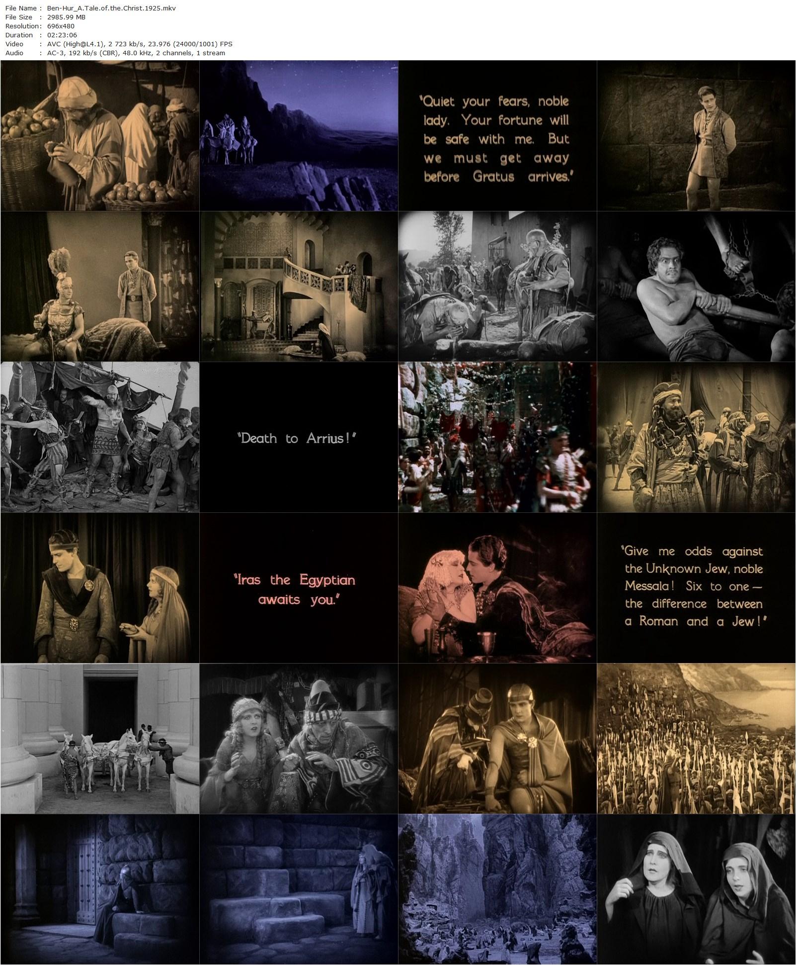 Ben-Hur: A Tale of the Christ (1925) Fred Niblo, Charles Brabin, Ramon Novarro, Francis X. Bushman, May McAvoy-poster