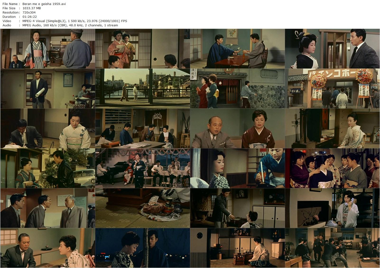 The Prickly-mouthed Geisha / Beran me-e geisha (1959) Eiichi Koishi, Hibari Misora, Shinjirô Ebara, Takashi Shimura-poster