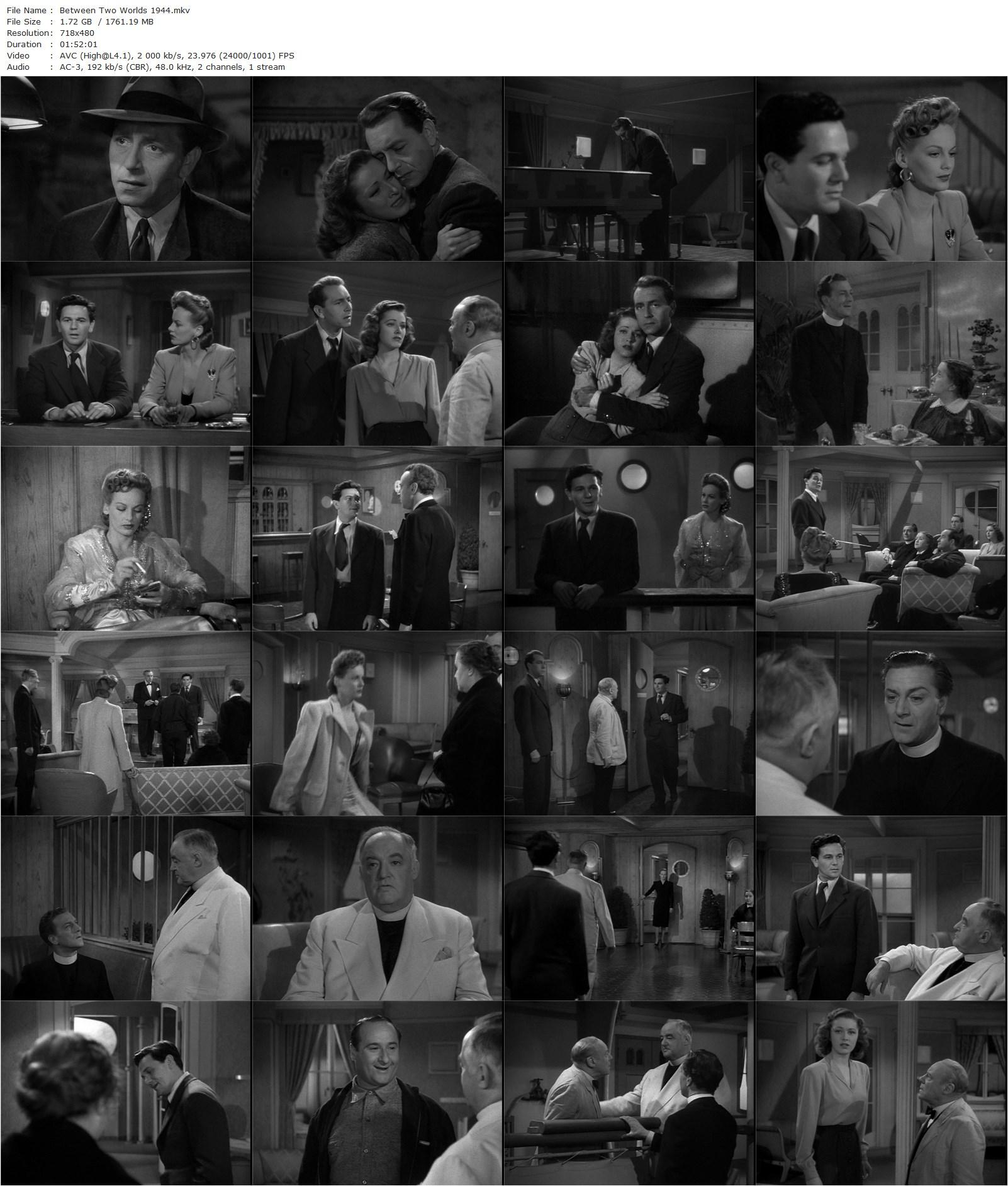 Between Two Worlds (1944) Edward A. Blatt, John Garfield, Paul Henreid, Sydney Greenstreet-poster