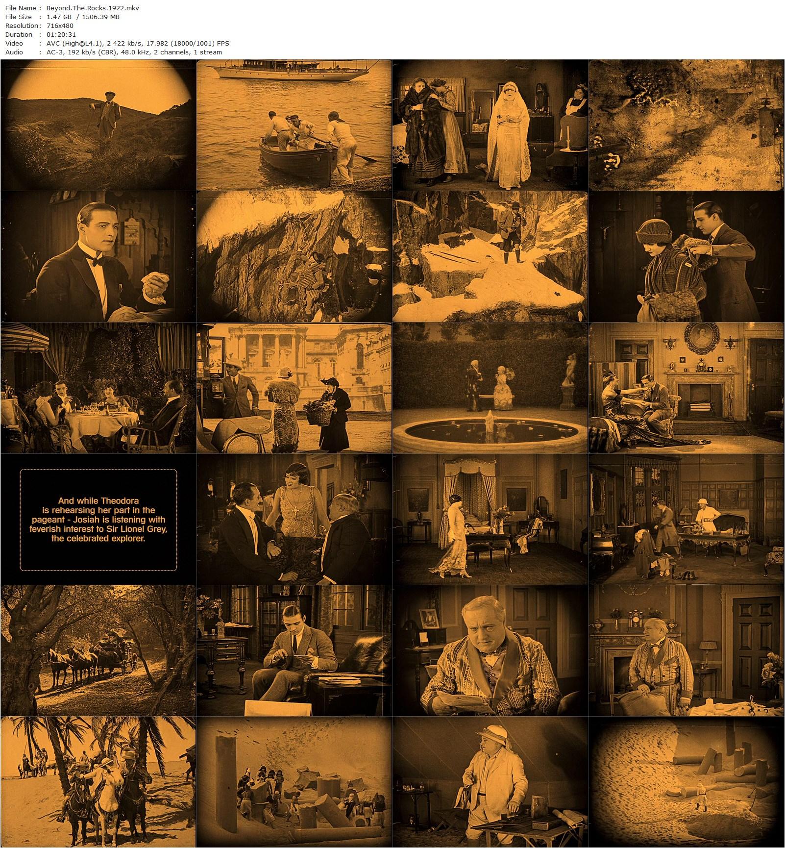 Beyond the Rocks (1922) Sam Wood, Gloria Swanson, Rudolph Valentino, Edythe Chapman-poster