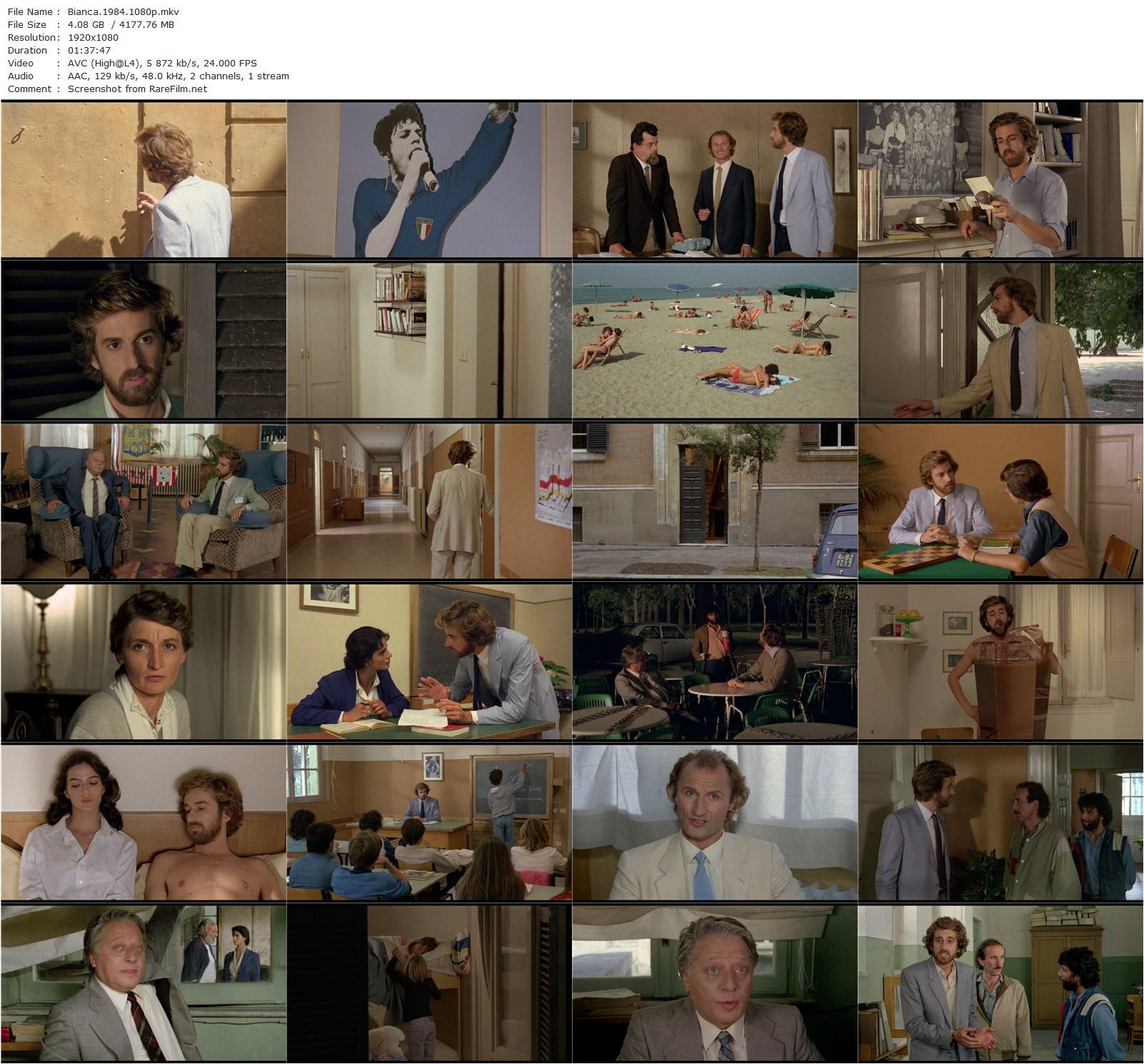 Bianca (1984) Nanni Moretti, Laura Morante, Roberto Vezzosi-poster