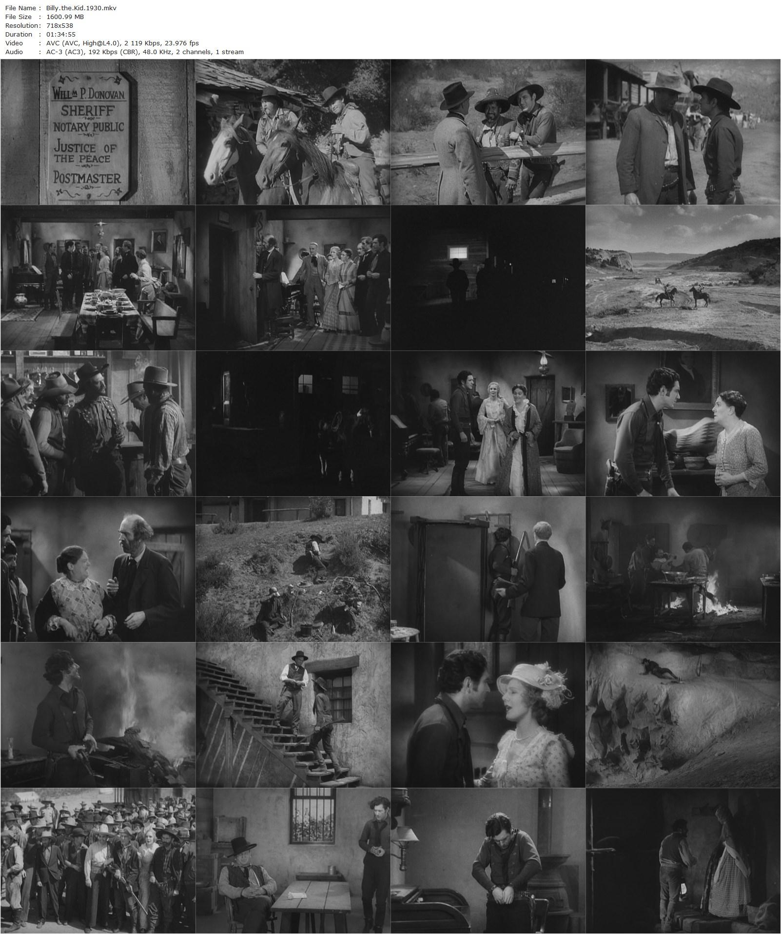 Billy the Kid (1930) King Vidor, Johnny Mack Brown, Wallace Beery, Kay Johnson-poster