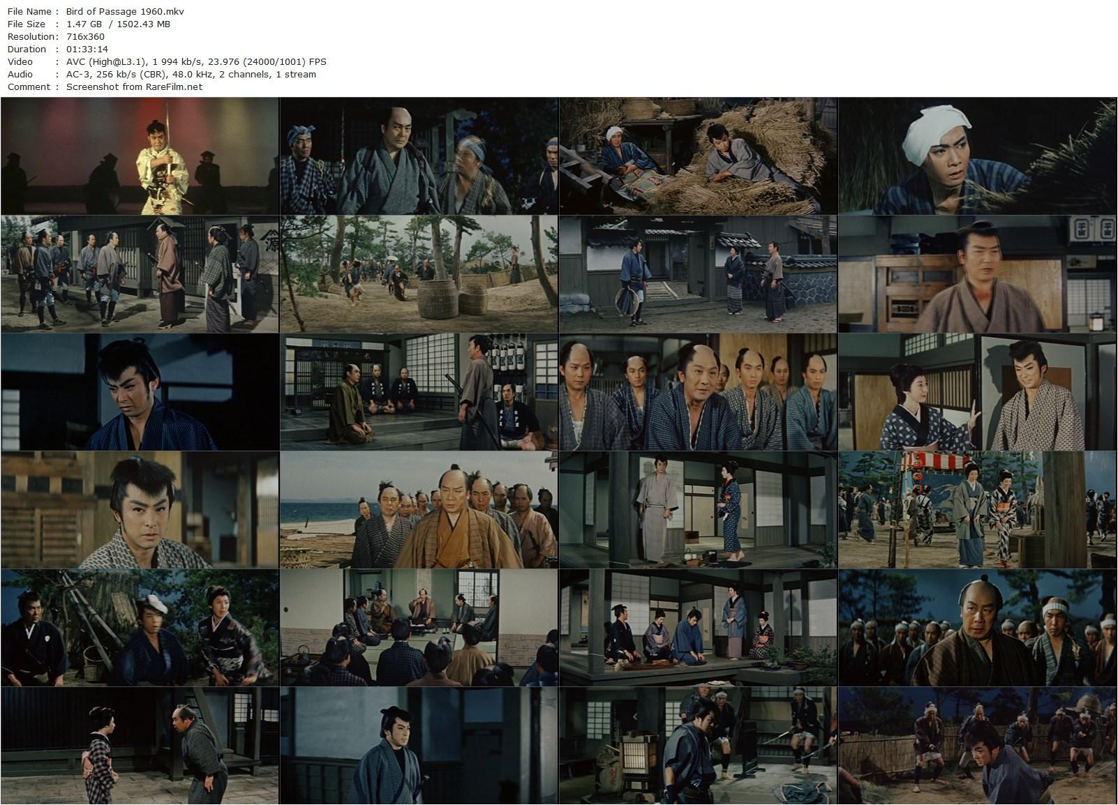 Hanjiro of Kusama: Bird of Passage / Kusama no Hanjiro – Kiri no Naka no Wataridori (1960) Yamada Isuzu, Shirô Amakusa, Shigeru Aoki, Mitsuo Asano-poster