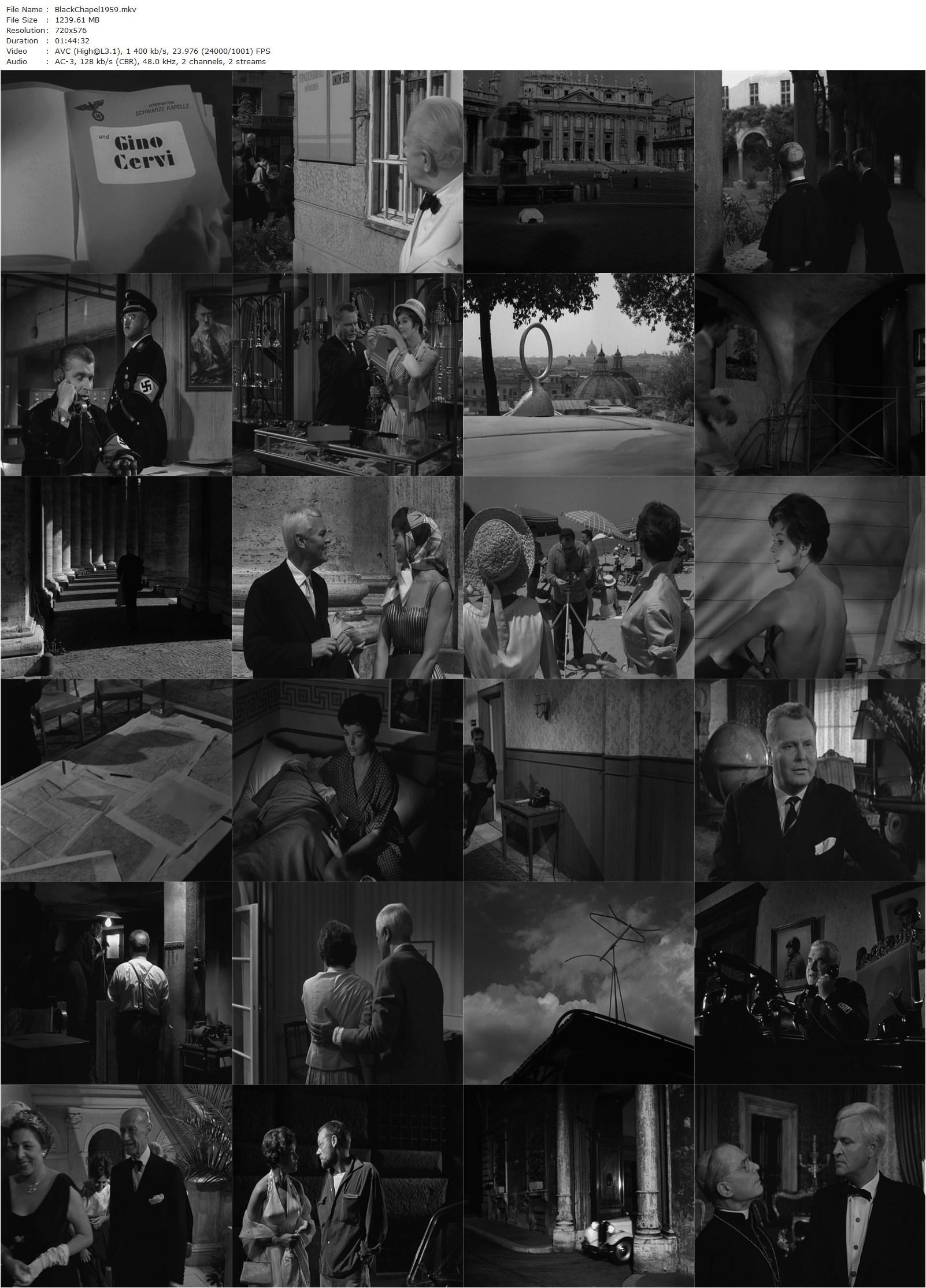 The Black Chapel AKA Geheimaktion Schwarze Kapelle (1959) Ralph Habib, Dawn Addams, Peter van Eyck, Ernst Schröder-poster