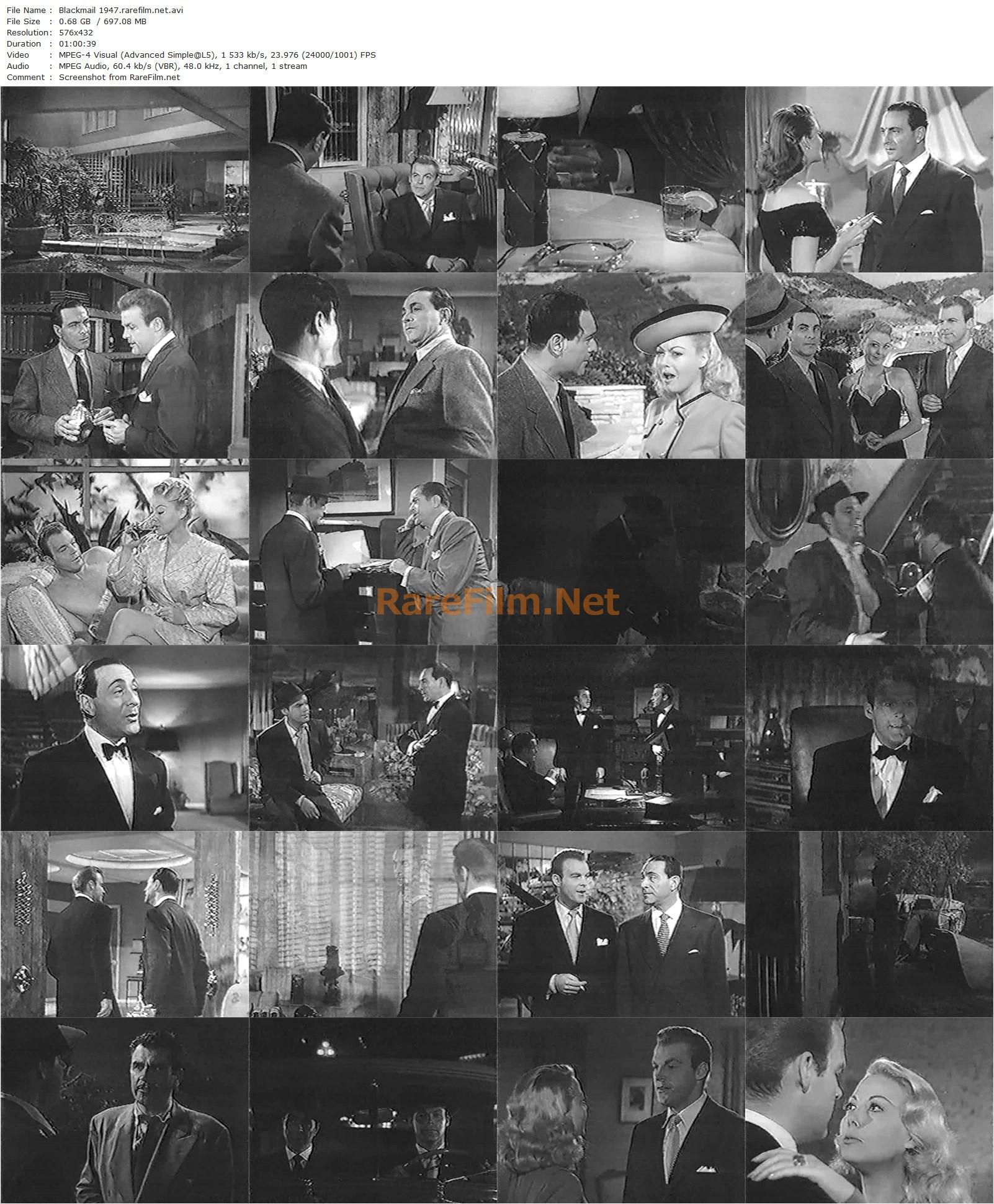 Blackmail (1947) Lesley Selander, William Marshall, Adele Mara, Ricardo Cortez-poster