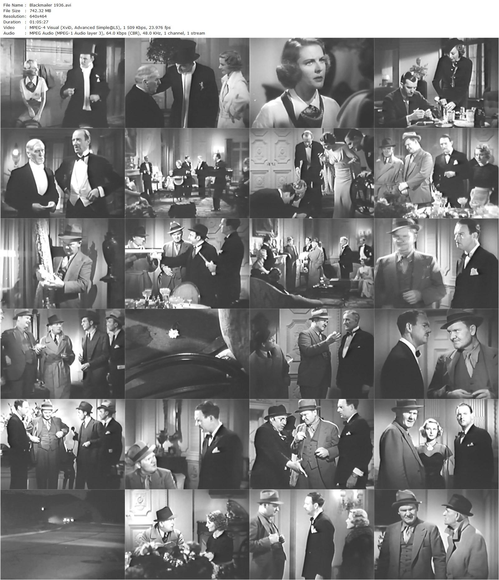 Blackmailer (1936) Gordon Wiles, William Gargan, Florence Rice, H.B. Warner-poster