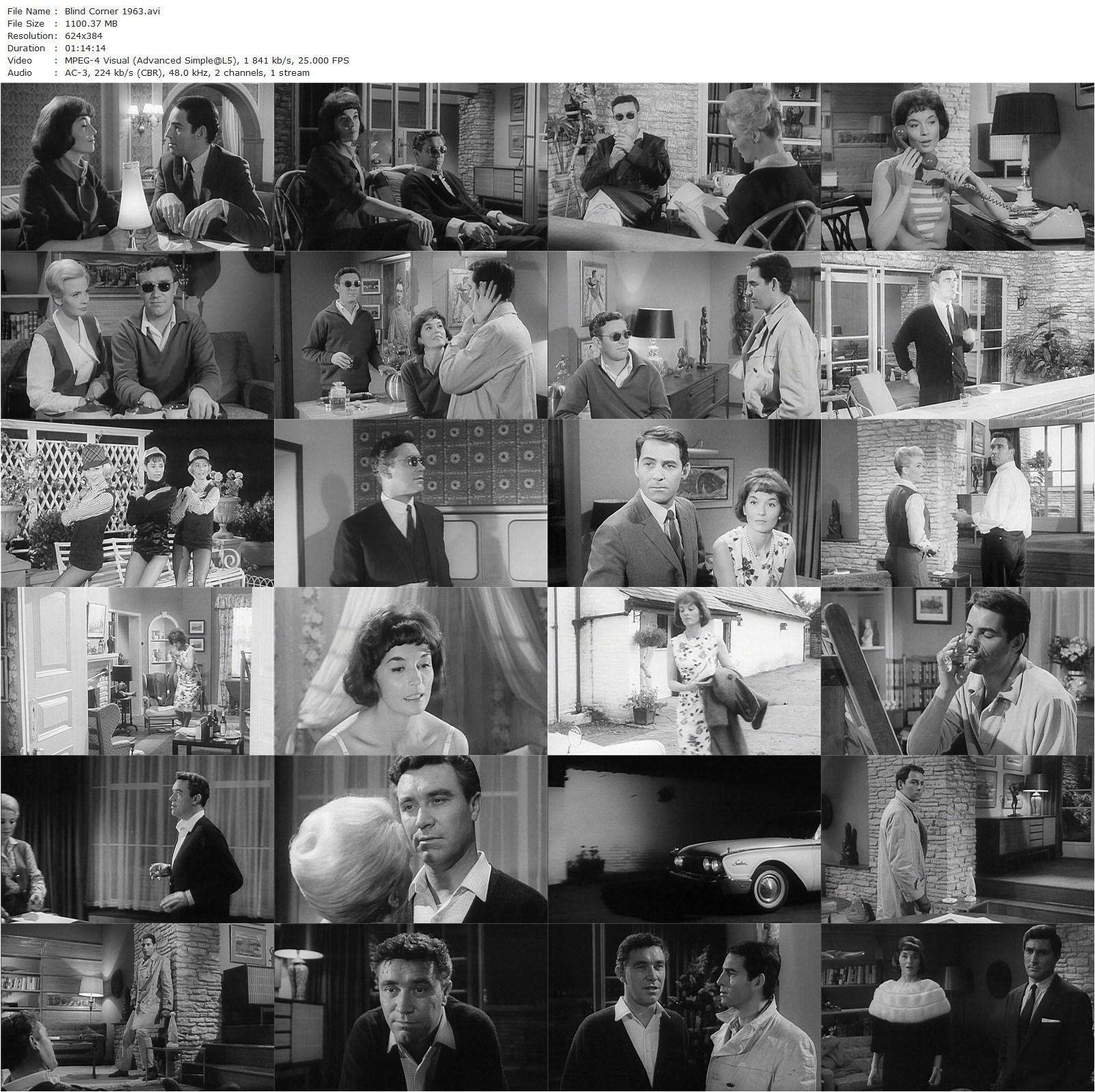 Blind Corner (1963) Lance Comfort, William Sylvester, Barbara Shelley, Elizabeth Shepherd-poster