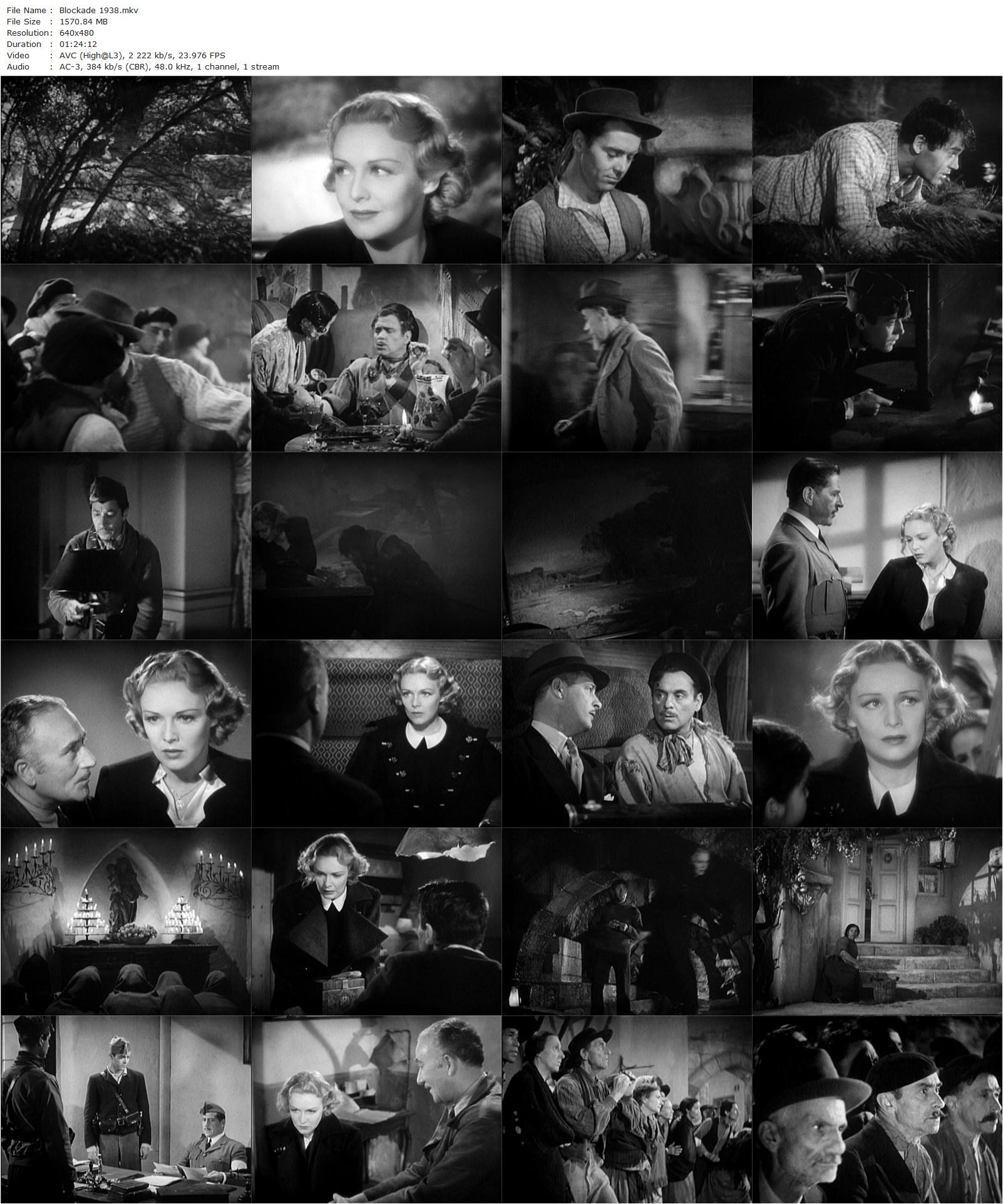 Blockade (1938) William Dieterle, Madeleine Carroll, Henry Fonda, Leo Carrillo-poster