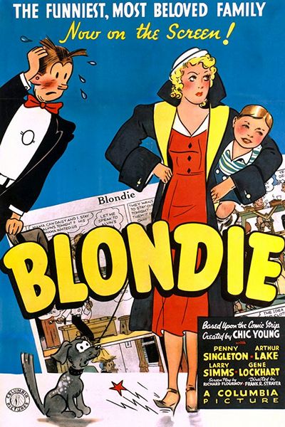 Blondie (1938) Frank R. Strayer, Penny Singleton, Arthur Lake, Larry Simms