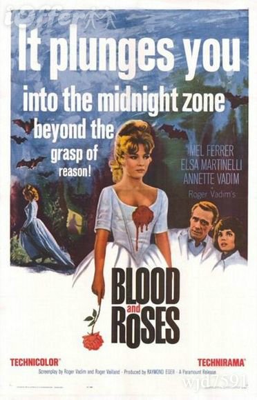 Blood and Roses / Et mourir de plaisir (1960) Roger Vadim, Mel Ferrer, Elsa Martinelli, Annette Stroyberg, Horror