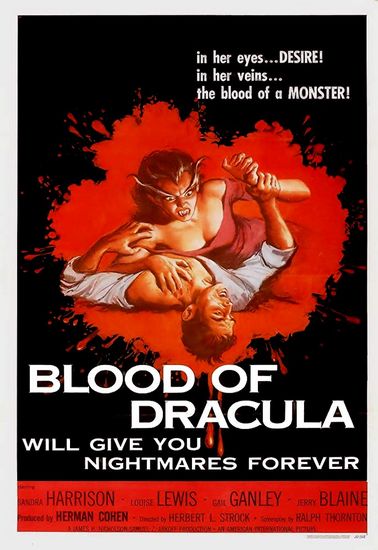 Blood of Dracula (1957) Herbert L. Strock, Sandra Harrison, Louise Lewis, Gail Ganley