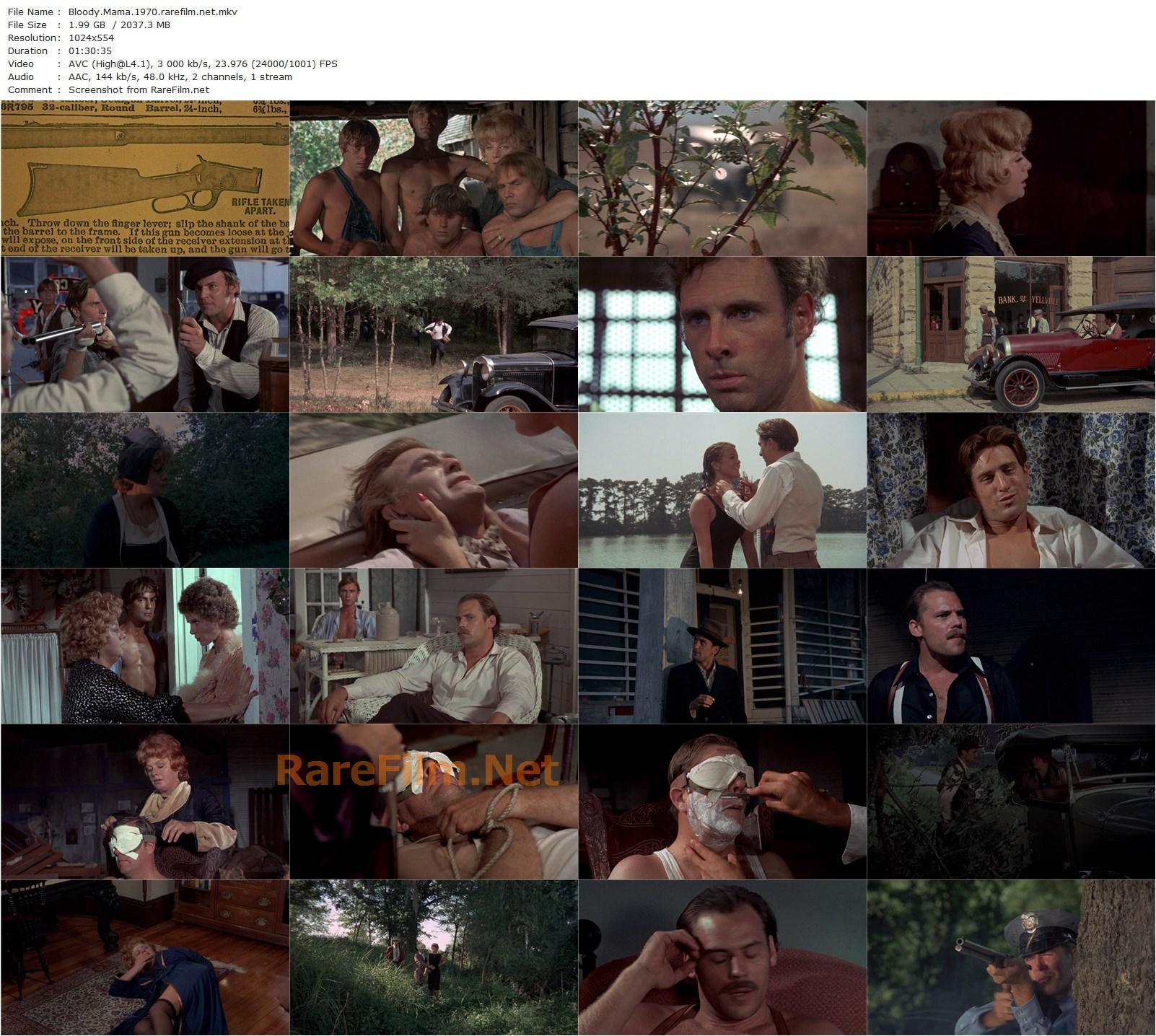 Bloody Mama (1970) Roger Corman, Shelley Winters, Don Stroud, Pat Hingle-poster