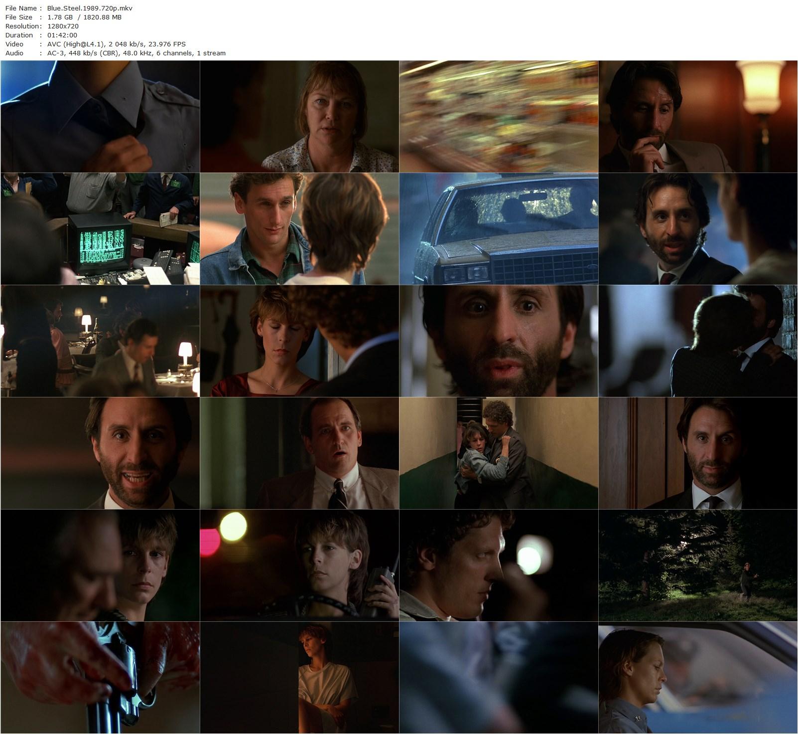 Blue Steel (1989) Kathryn Bigelow, Jamie Lee Curtis, Ron Silver, Clancy Brown-poster