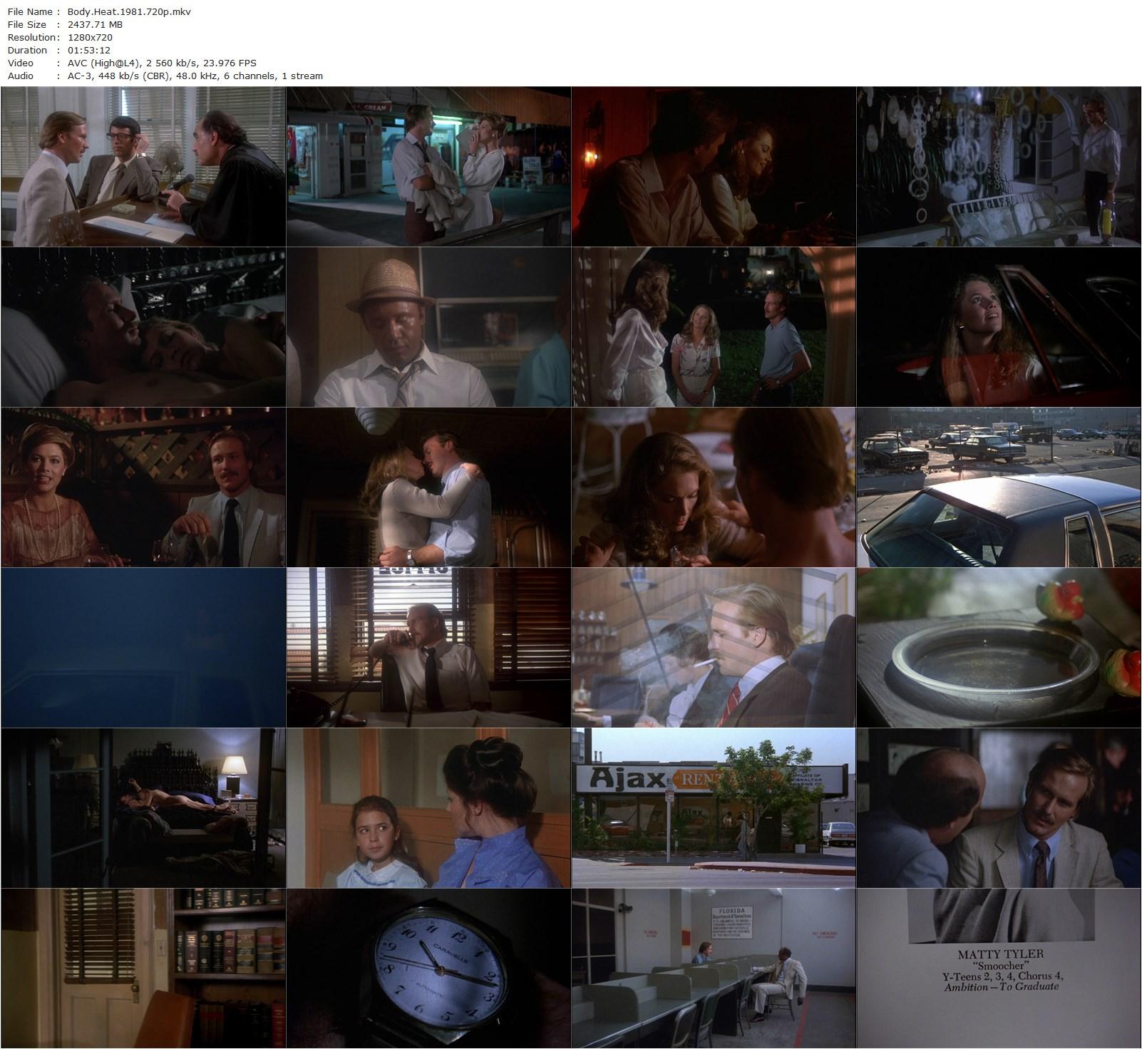 Body Heat (1981) Lawrence Kasdan, William Hurt, Kathleen Turner, Richard Crenna-poster