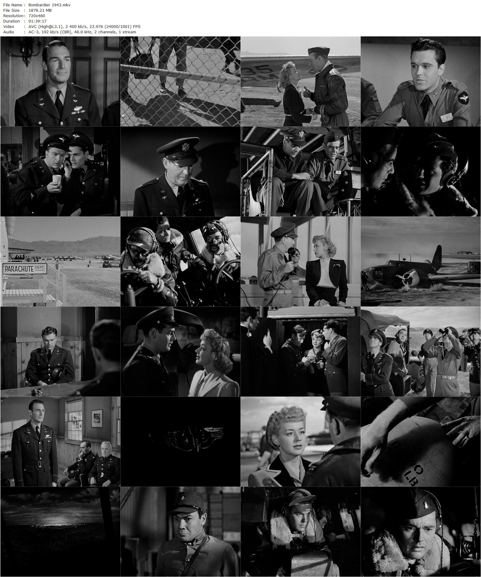 Bombardier (1943) Richard Wallace, Lambert Hillyer, Pat O’Brien, Randolph Scott, Anne Shirley-poster