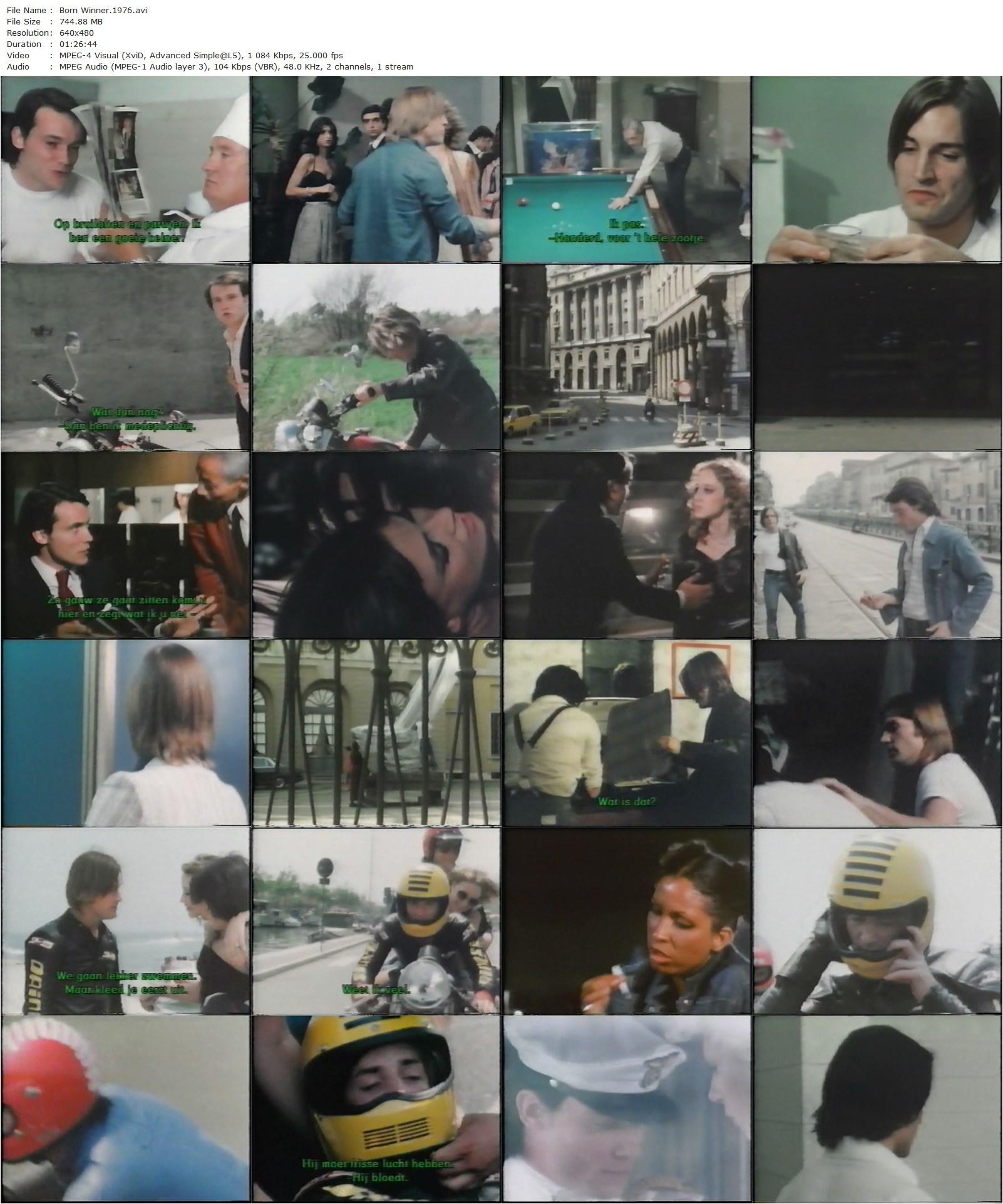 Born Winner (1976) Aldo Lado, Joe Dallesandro, Eleonora Giorgi, Massimo Ranieri-poster