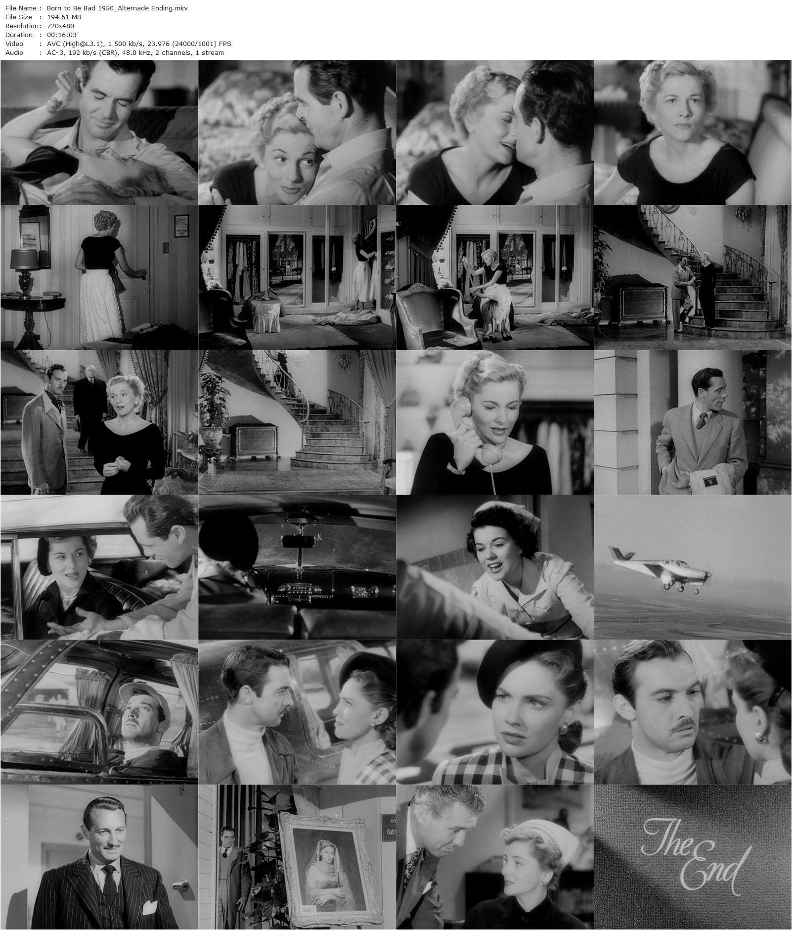 Born to Be Bad [+Extra] (1950) Nicholas Ray, Mel Ferrer, Joan Fontaine, Robert Ryan-poster