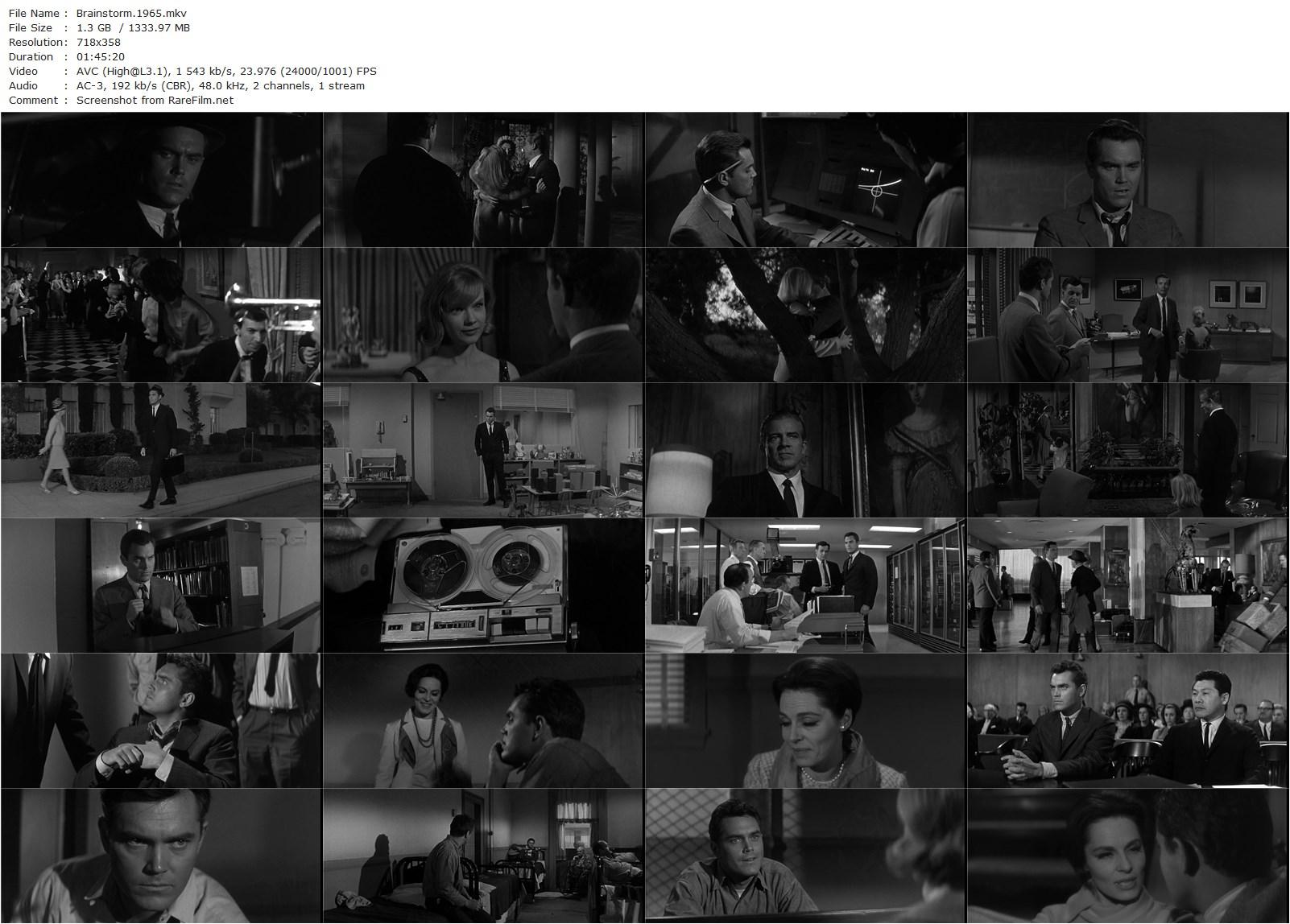 Brainstorm (1965) William Conrad, Jeffrey Hunter, Dana Andrews, Anne Francis-poster