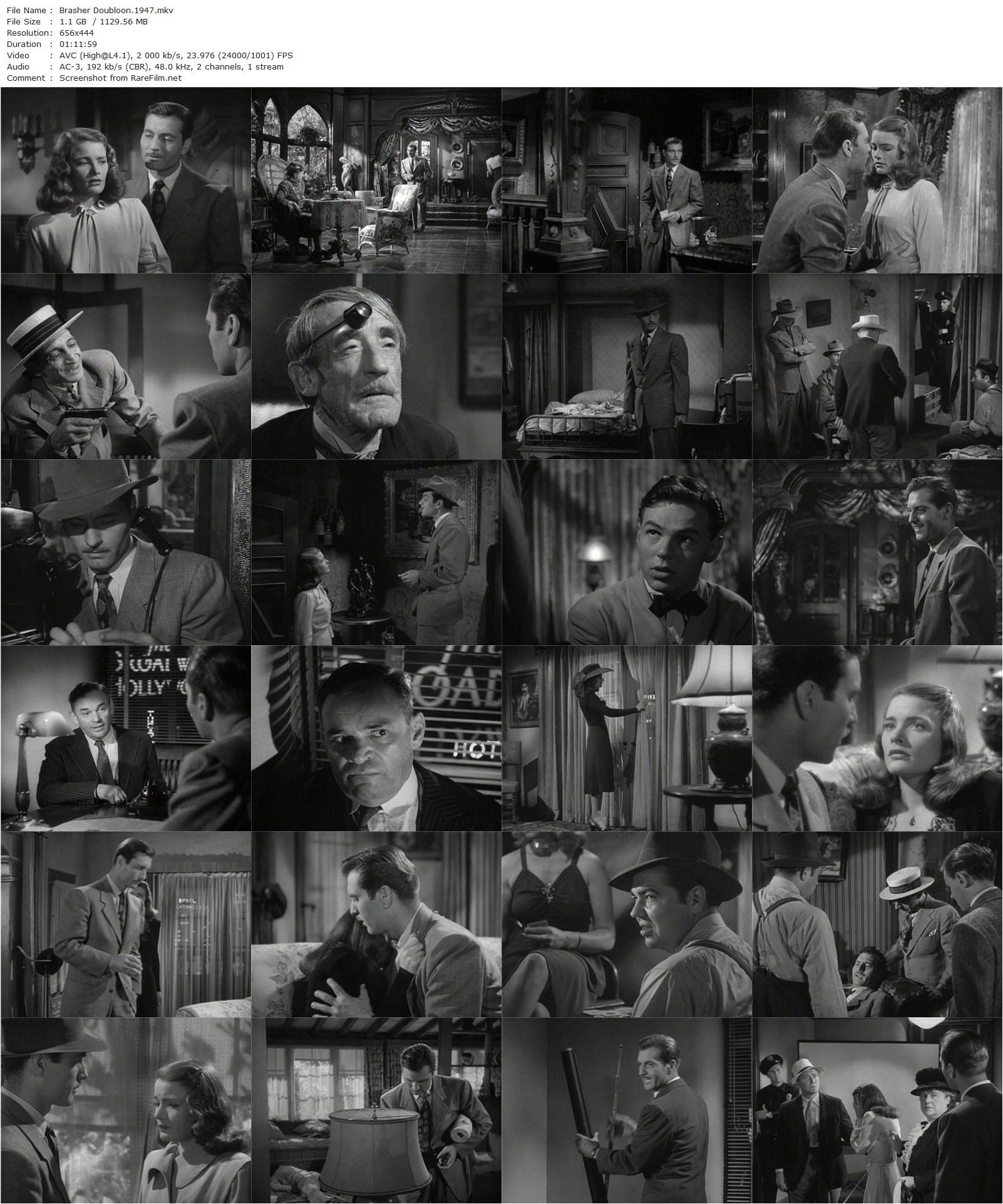 The Brasher Doubloon (1947) John Brahm, George Montgomery, Nancy Guild, Conrad Janis-poster