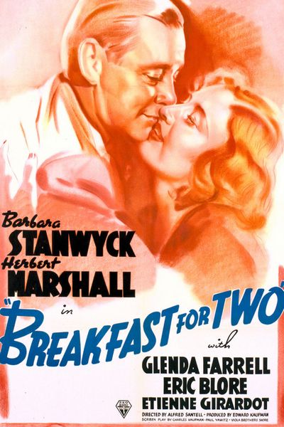 Breakfast for Two (1937) Alfred Santell, Barbara Stanwyck, Herbert Marshall, Glenda Farrell, Comedy, Romance