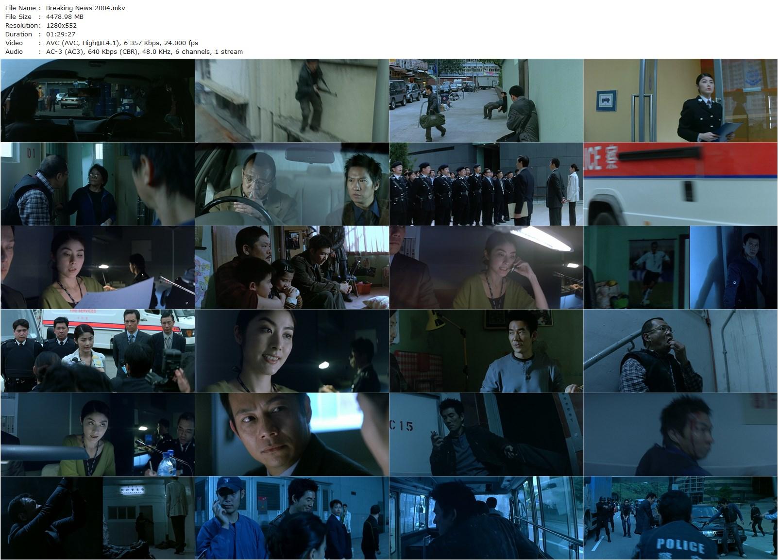 Breaking News (2004) Johnnie To, Richie Jen, Kelly Chen, Nick Cheung-poster