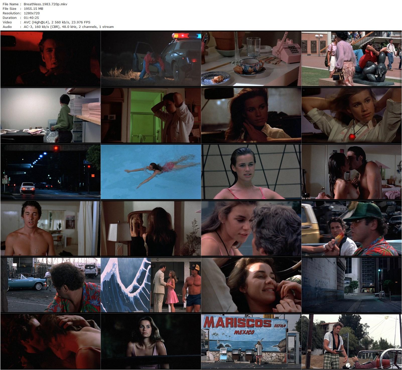 Breathless (1983) Jim McBride, Richard Gere, Valérie Kaprisky, Art Metrano-poster