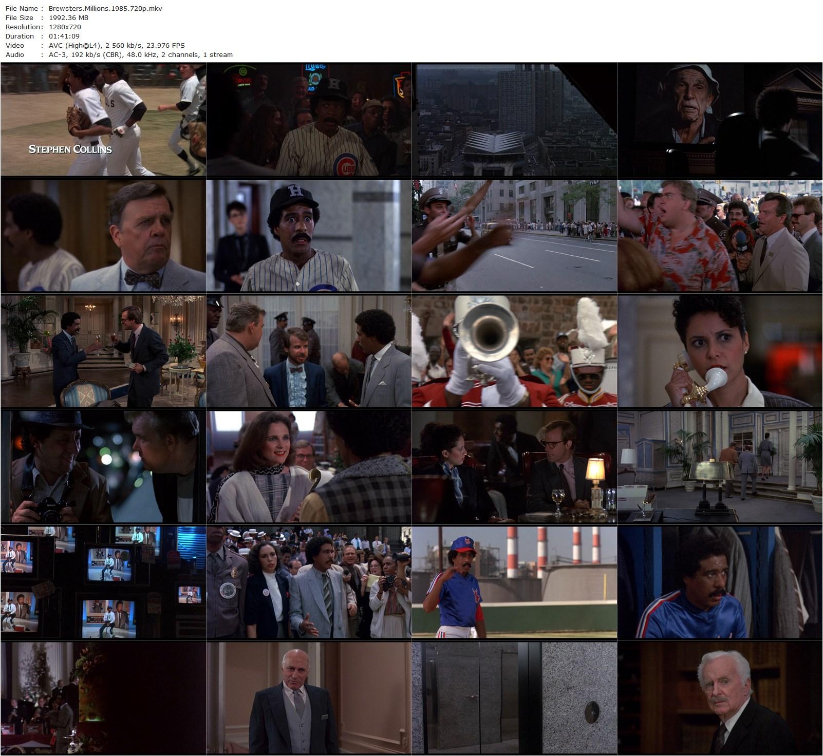 Brewster’s Millions (1985) Walter Hill, Richard Pryor, John Candy, Lonette McKee-poster