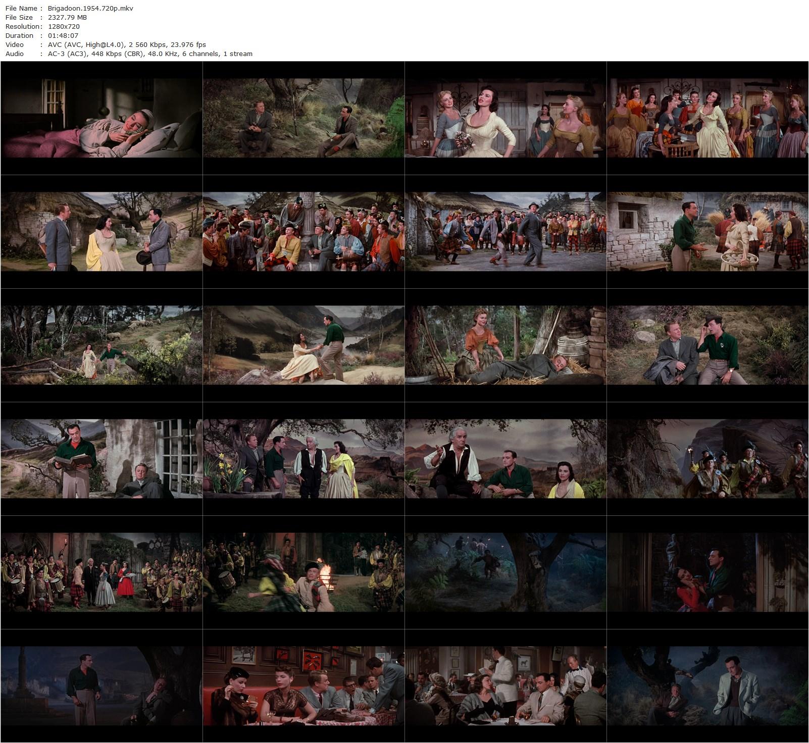 Brigadoon (1954) Vincente Minnelli, Gene Kelly, Van Johnson, Cyd Charisse-poster