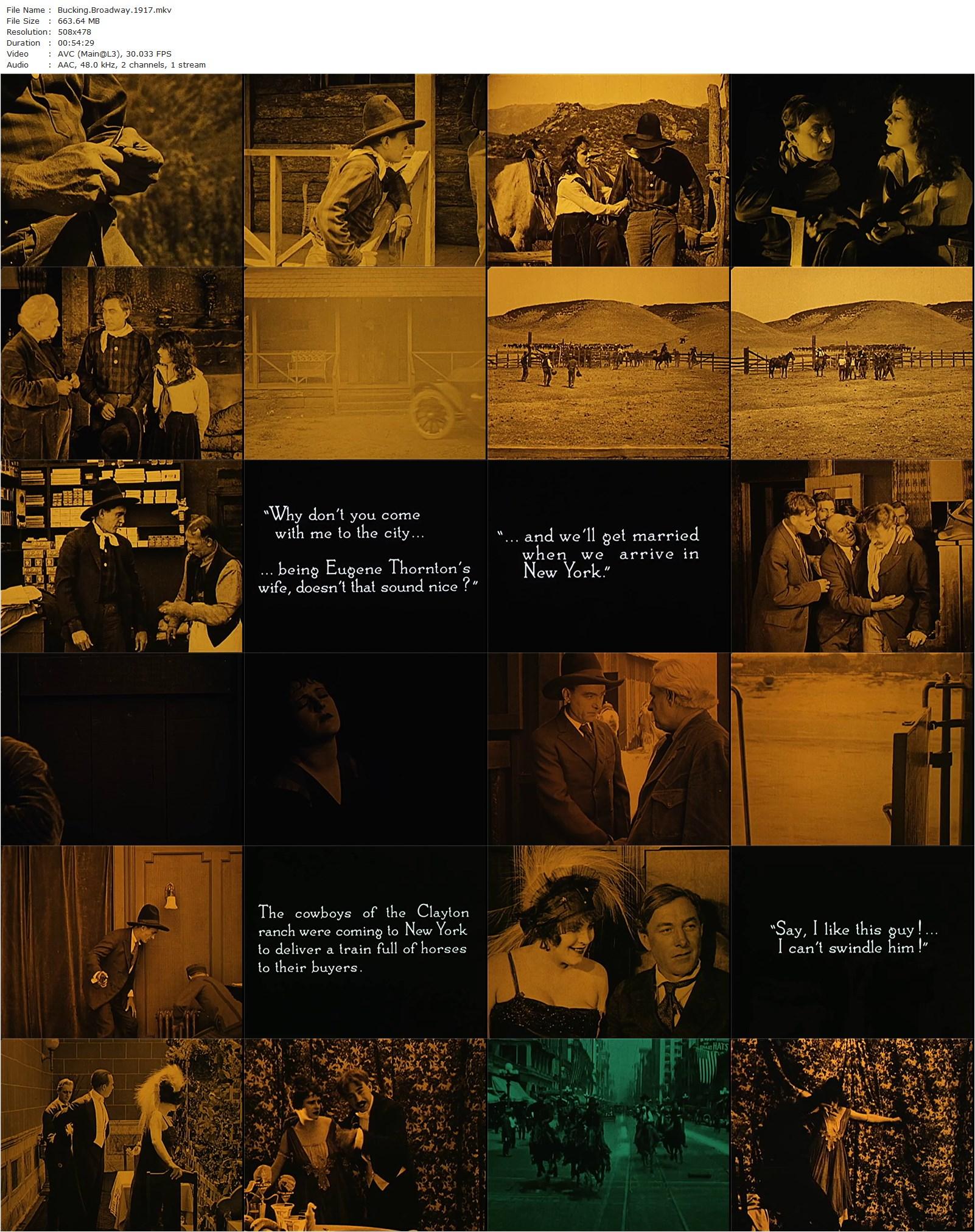 Bucking Broadway (1917) John Ford, Harry Carey, Molly Malone, L.M. Wells-poster