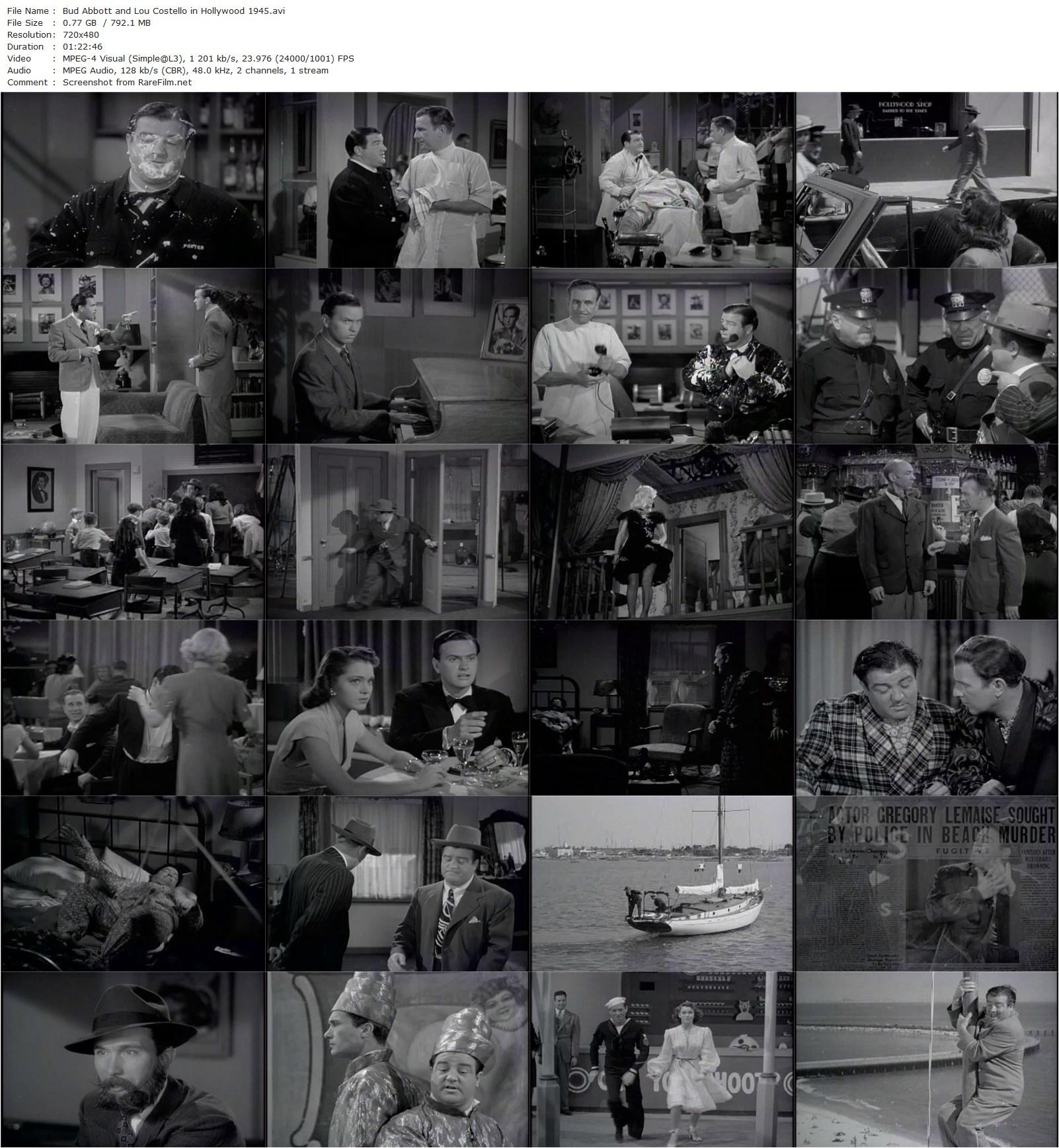 Bud Abbott and Lou Costello in Hollywood (1945)-poster