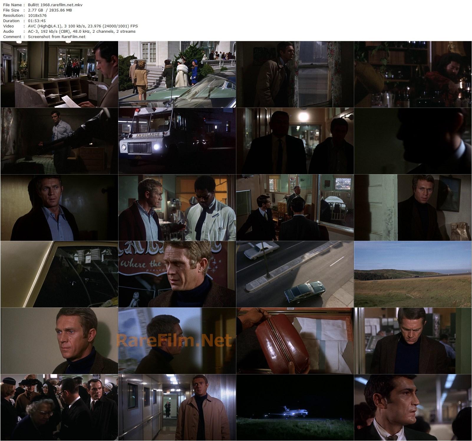 Bullitt (1968) Peter Yates, Steve McQueen, Jacqueline Bisset, Robert Vaughn-poster