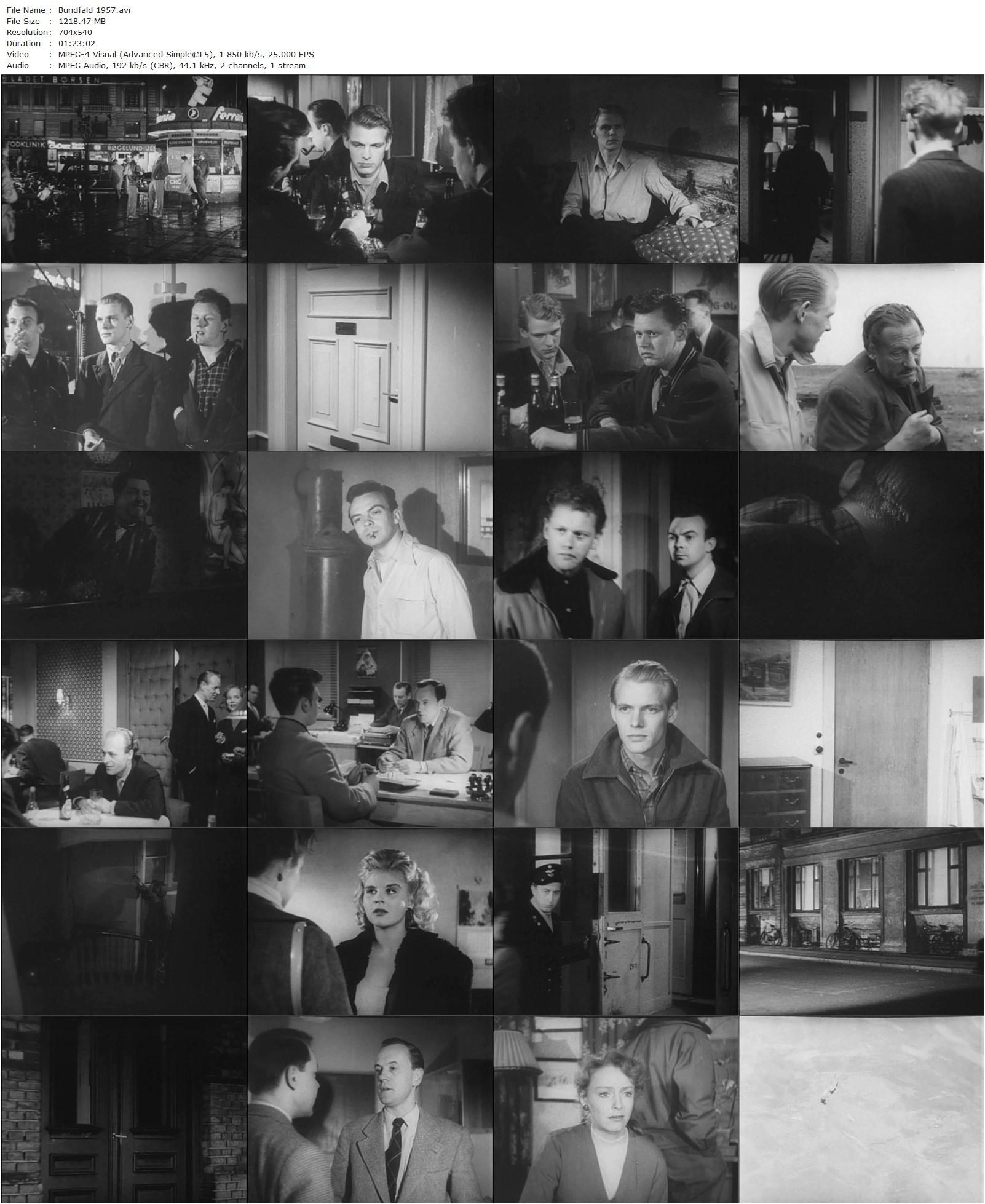 Sin Alley AKA Bundfald (1957) Palle Kjærulff-Schmidt, Robert Saaskin, Birgitte Price, Ib Mossin, Ghita Nørby-poster