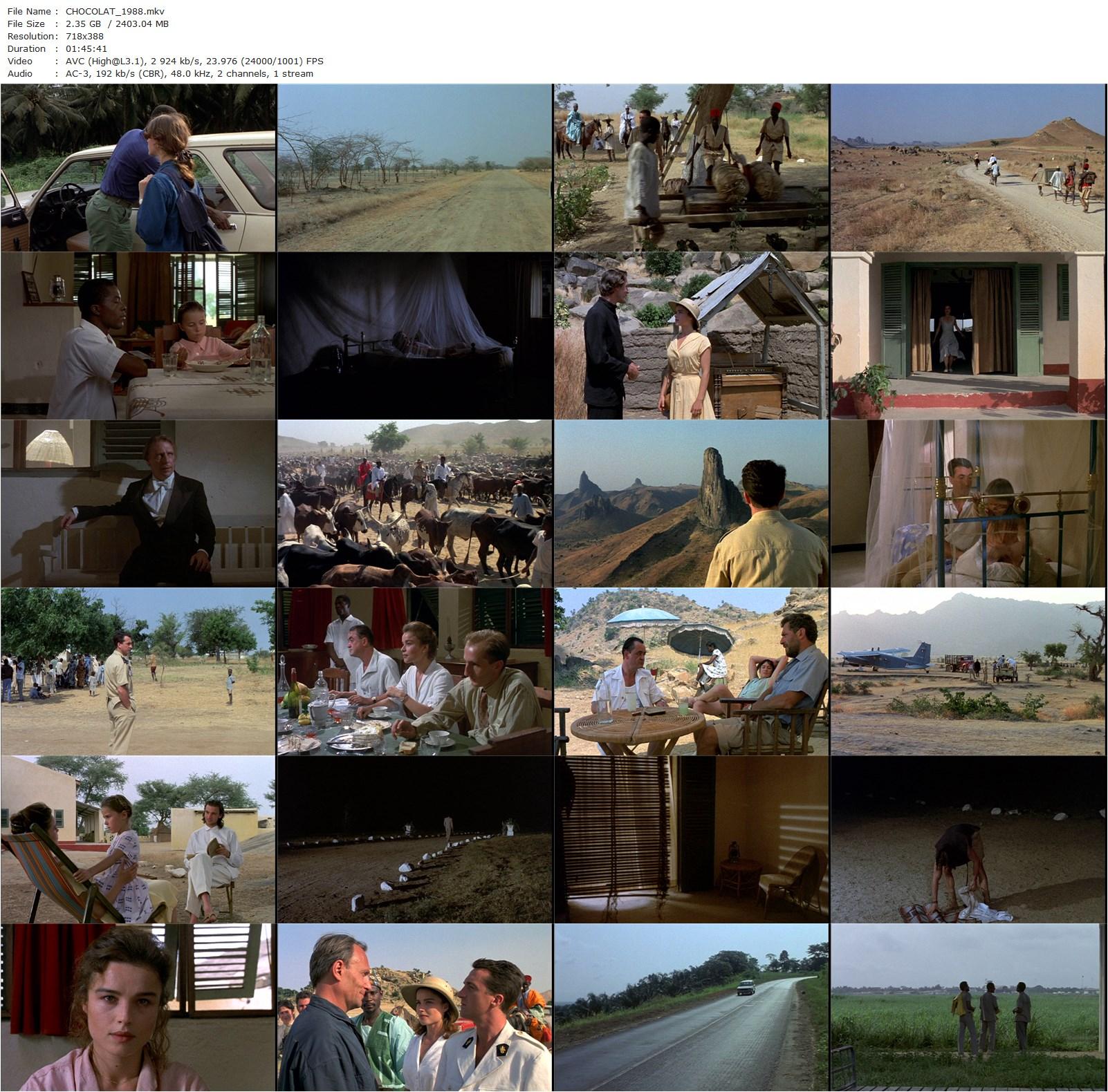 Chocolat (1988) Claire Denis, Isaach De Bankolé, Giulia Boschi, François Cluzet-poster