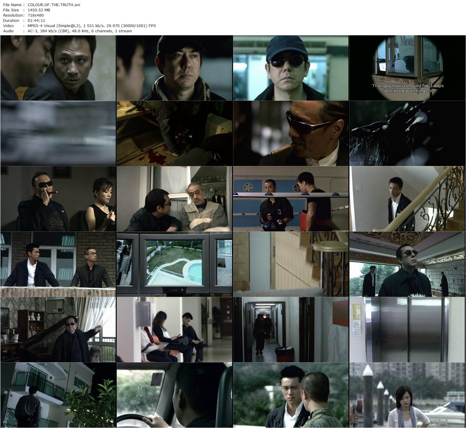 Colour of the Truth AKA Hak bak sam lam (2003) Marco Mak, Jing Wong, Anthony Chau-Sang Wong, Jordan Chan, Raymond Ho-Yin Wong-poster